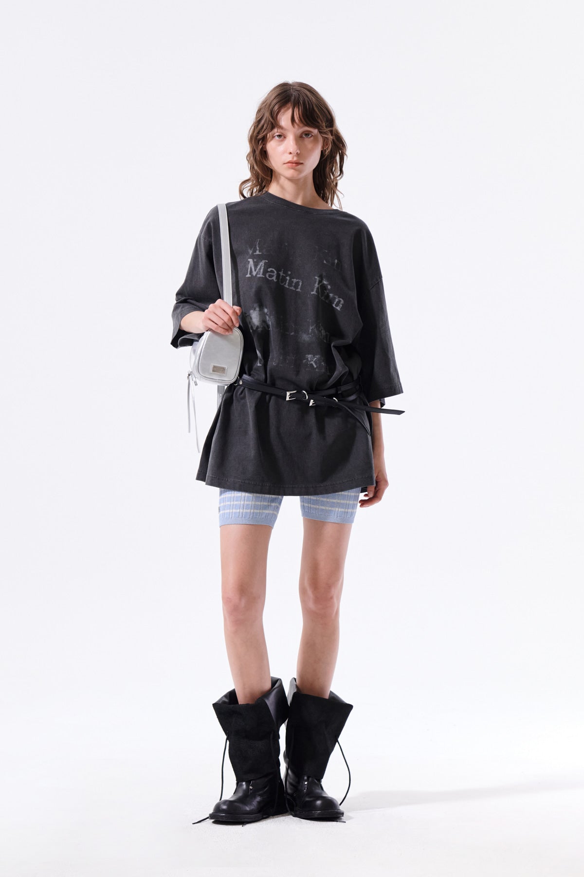 Matin Kim - Stripe Knit Shorts (Light Blue) product image 9 | TRAB K-Fashion Australia