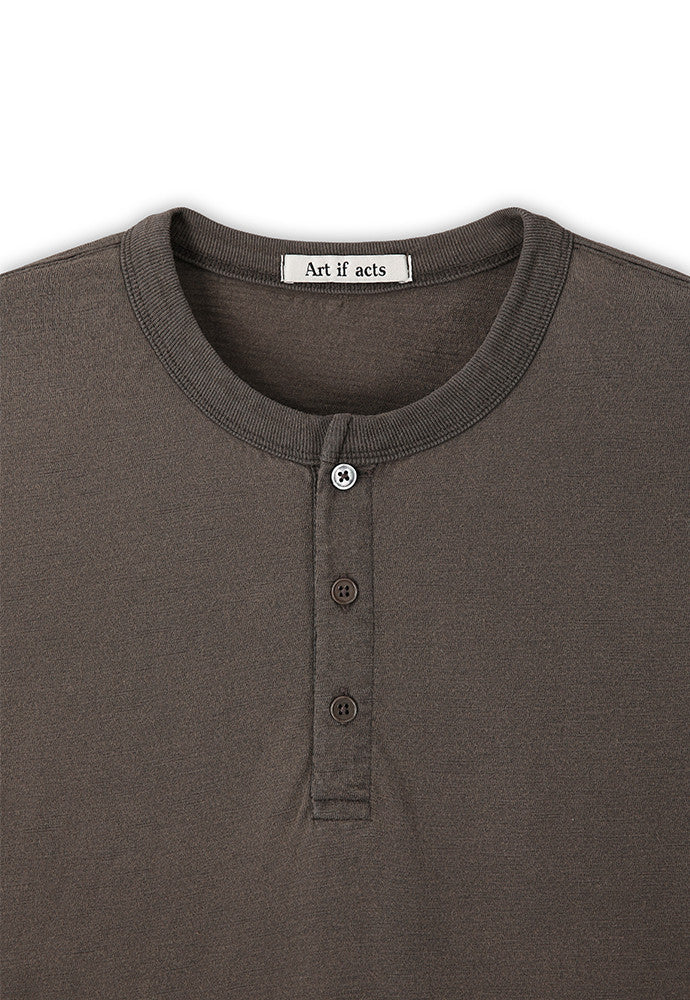 Art if acts - Garment Dyed Henley Long Sleeve (Charcoal) product image 8 | TRAB K-Fashion Australia