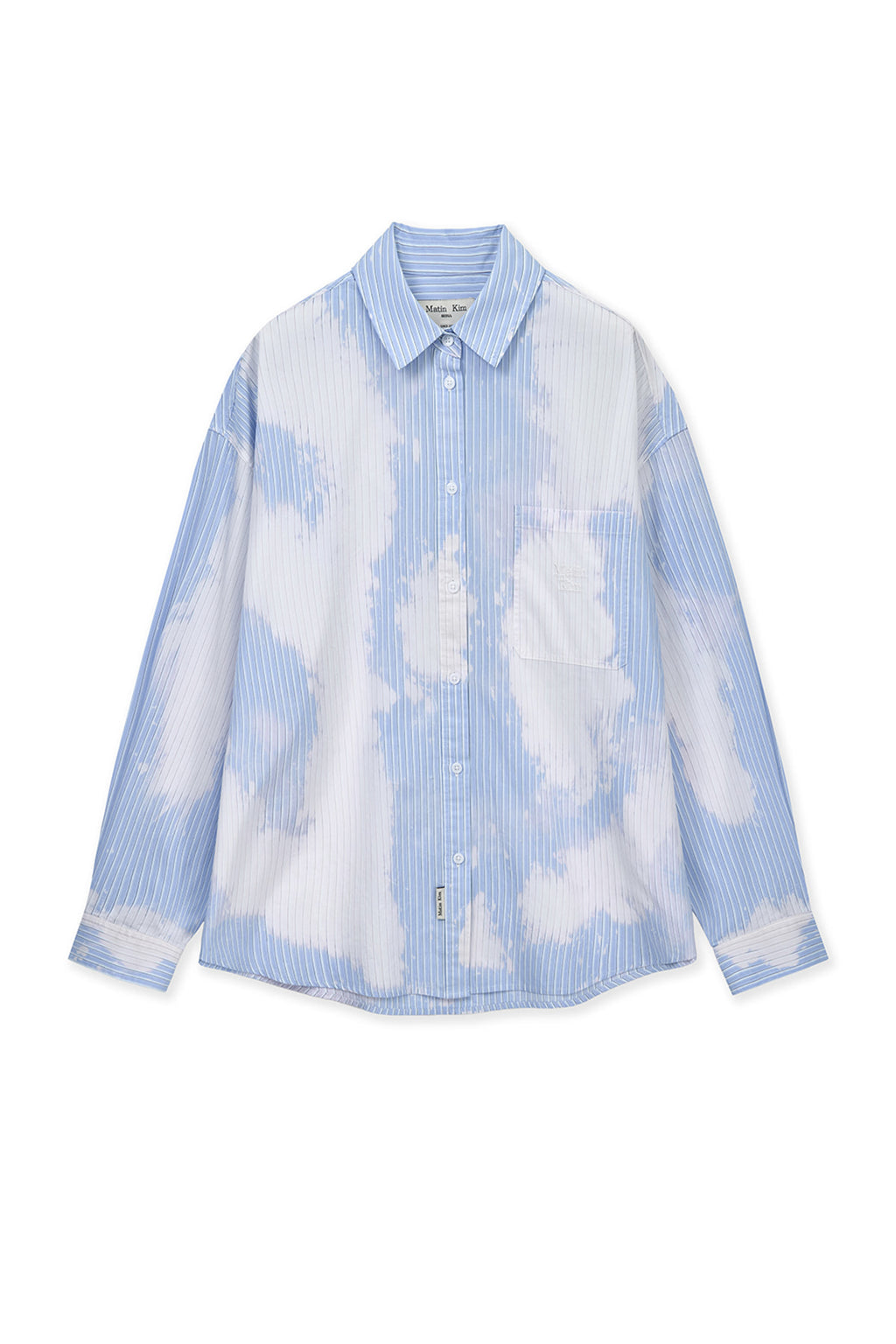 Matin Kim - Embroidery Small Logo Shirt (Light Blue) product image 1 | TRAB K-Fashion Australia