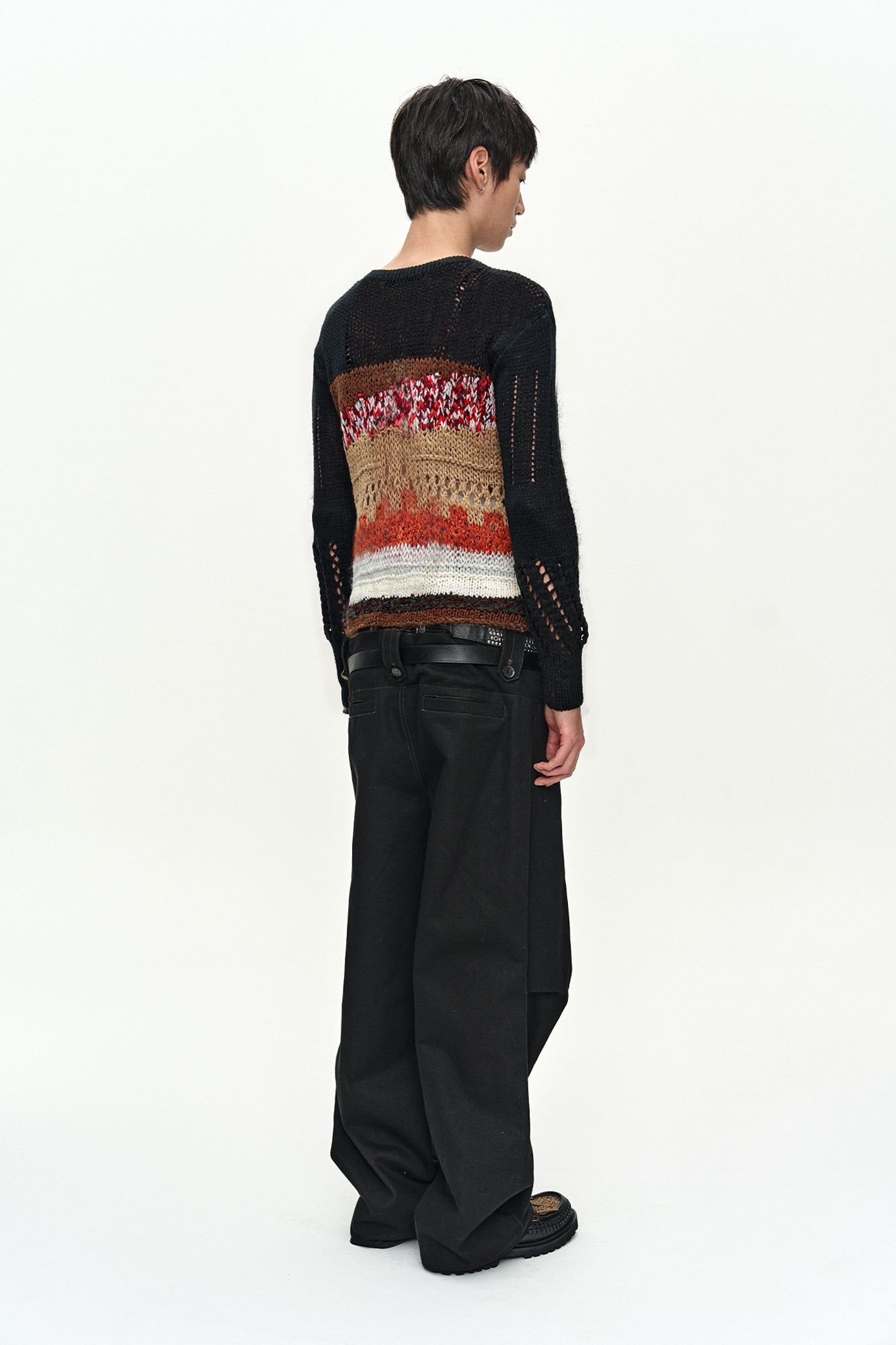 Andersson Bell - Black Hand-Crocheted Crew-Neck Sweater (Black) product image 4 | TRAB K-Fashion Australia