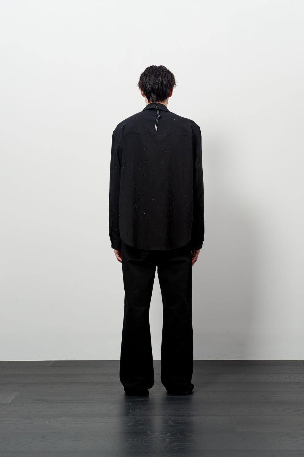 Stu - Crystal Stripe Shirt (Black) product image 4 | TRAB K-Fashion Australia