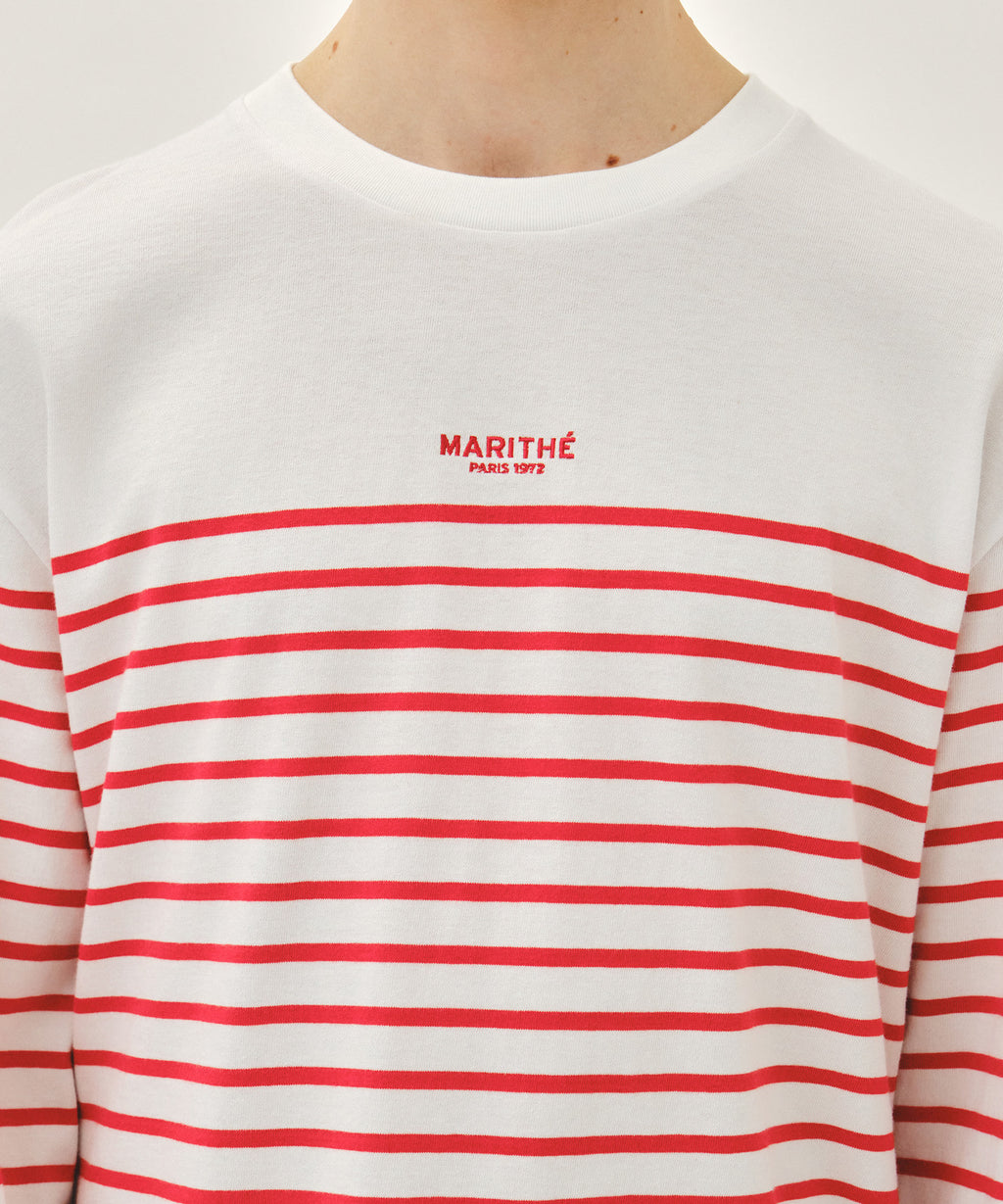 Marithe & Francois Girbaud - Block Stripe Long Sleeve Tee (Red) product image 4 | TRAB K-Fashion Australia