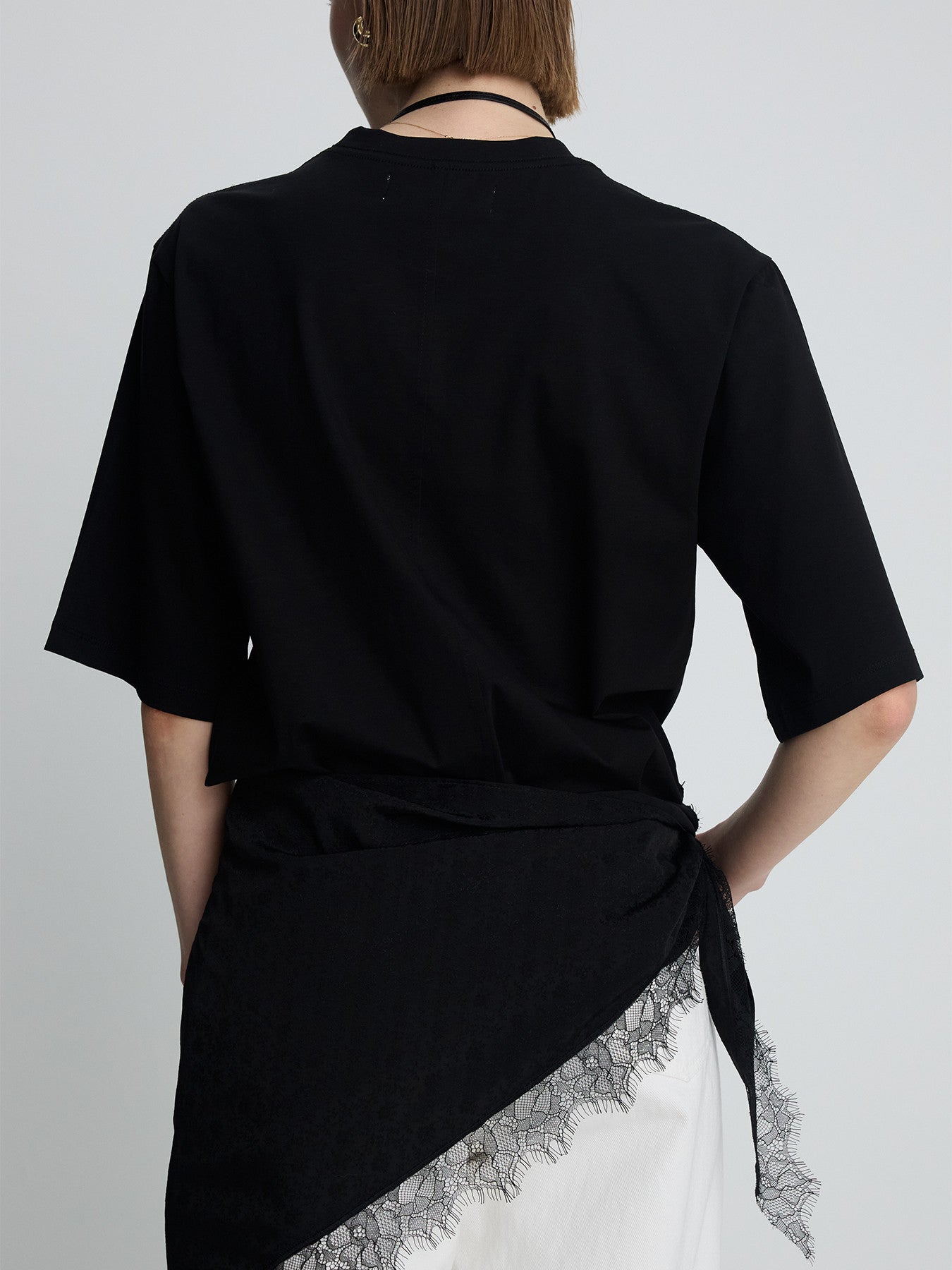Tonywack - High-Density Relaxed Cotton T-Shirt (Black) product image 2 | TRAB K-Fashion Australia