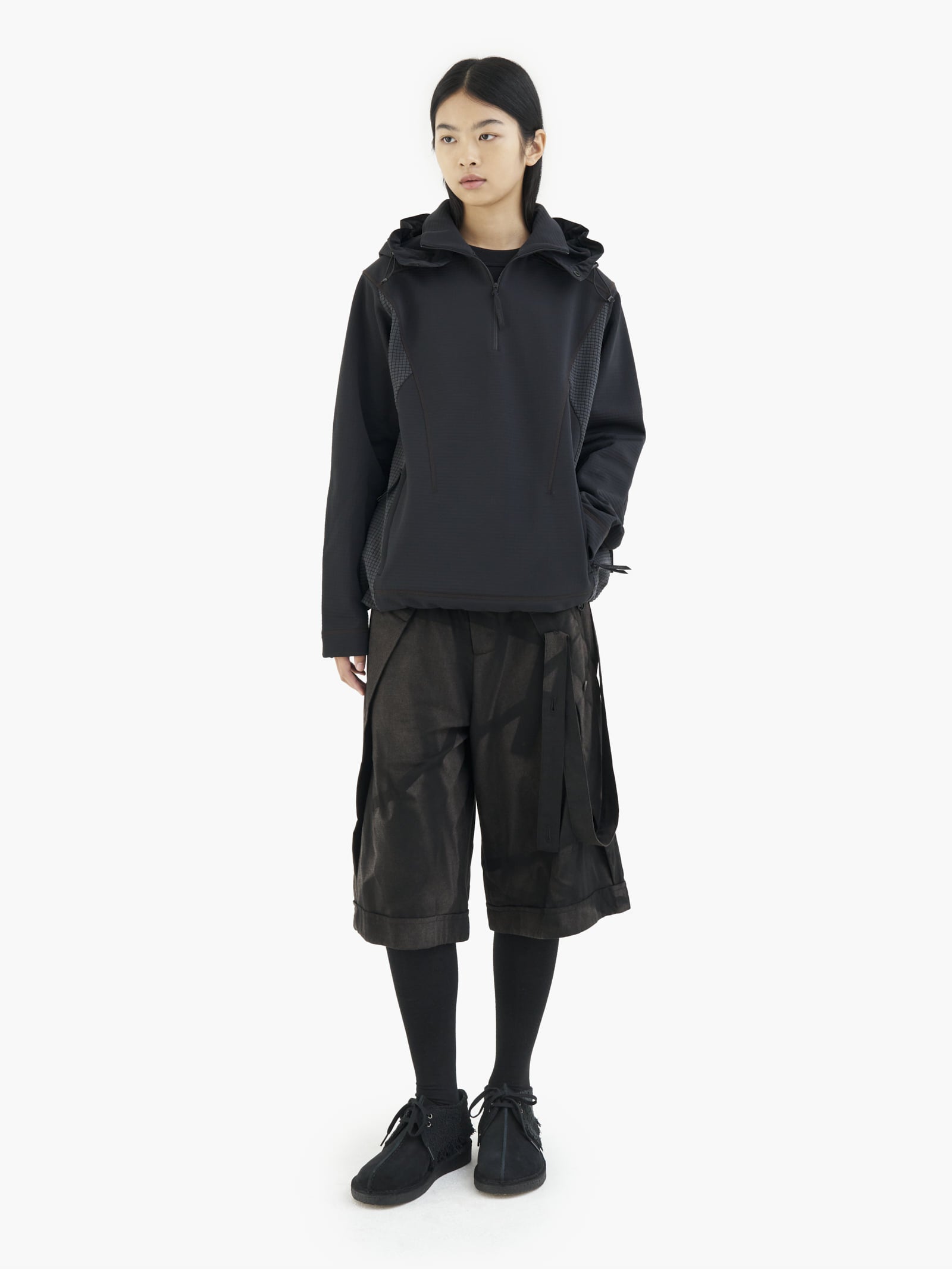 Jiyong Kim - Hooded Half Zip-Up (Black) product image 4 | TRAB K-Fashion Australia