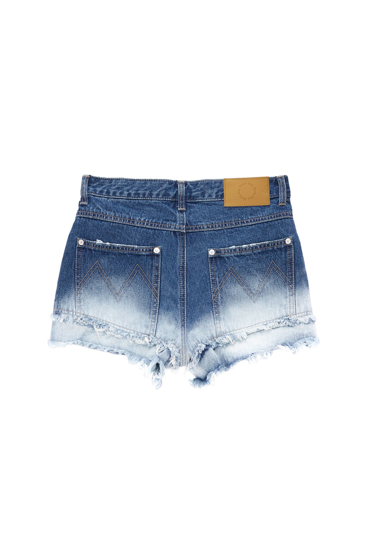 Matin Kim - Double Cutted Denim Shorts (Blue) product image 2 | TRAB K-Fashion Australia