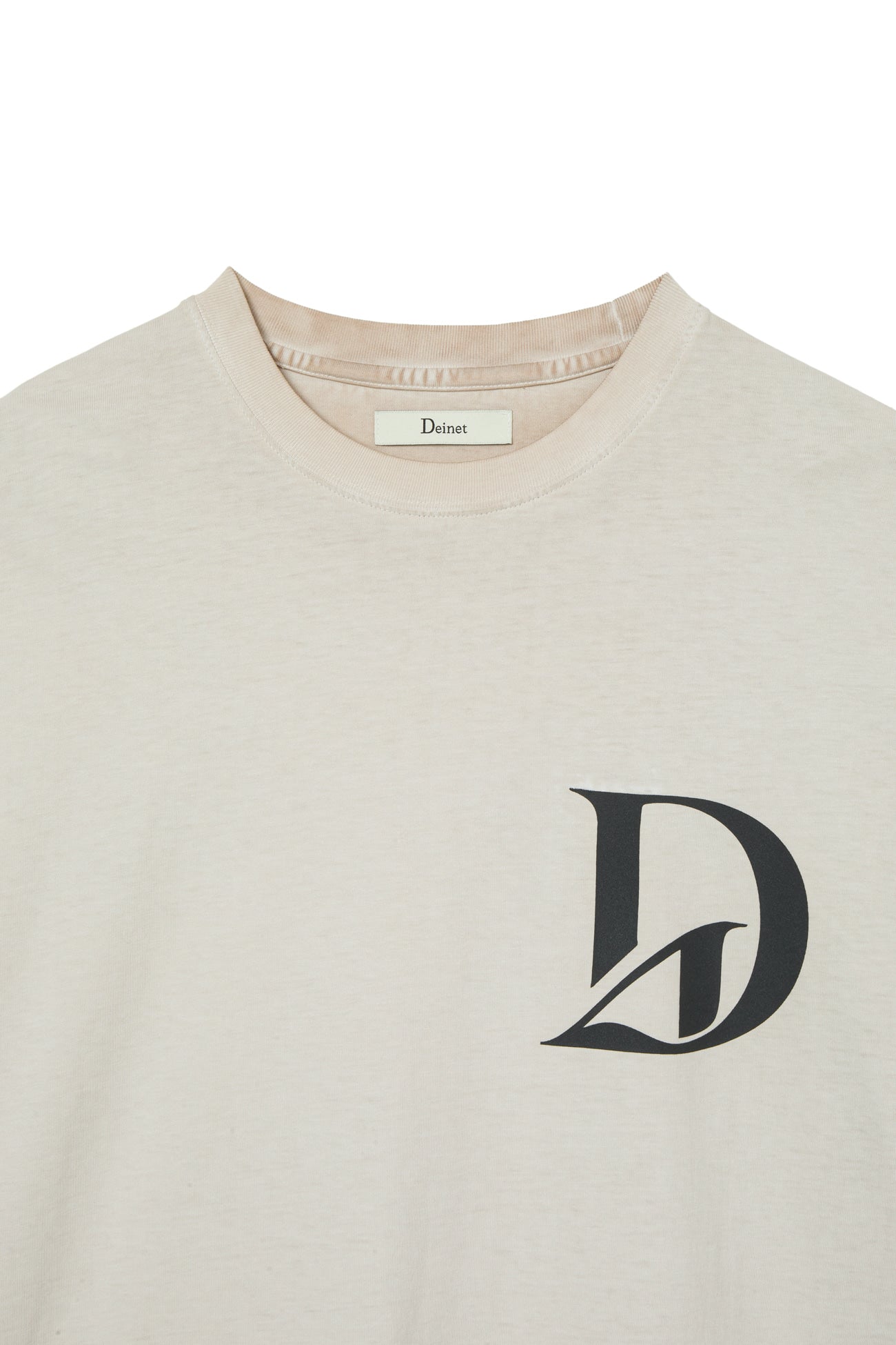 Deinet - Washed Logo T-Shirt (Beige) product image 3 | TRAB K-Fashion Australia