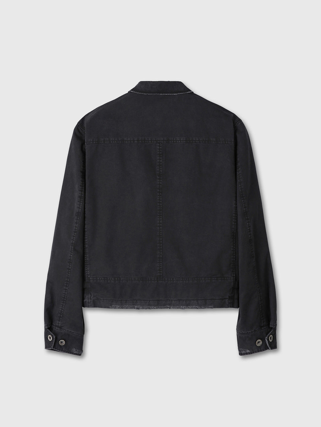 Tonywack - Garment-Dyed Cotton Distressed Mechanic Jacket (Faded Black) product image 8 | TRAB K-Fashion Australia