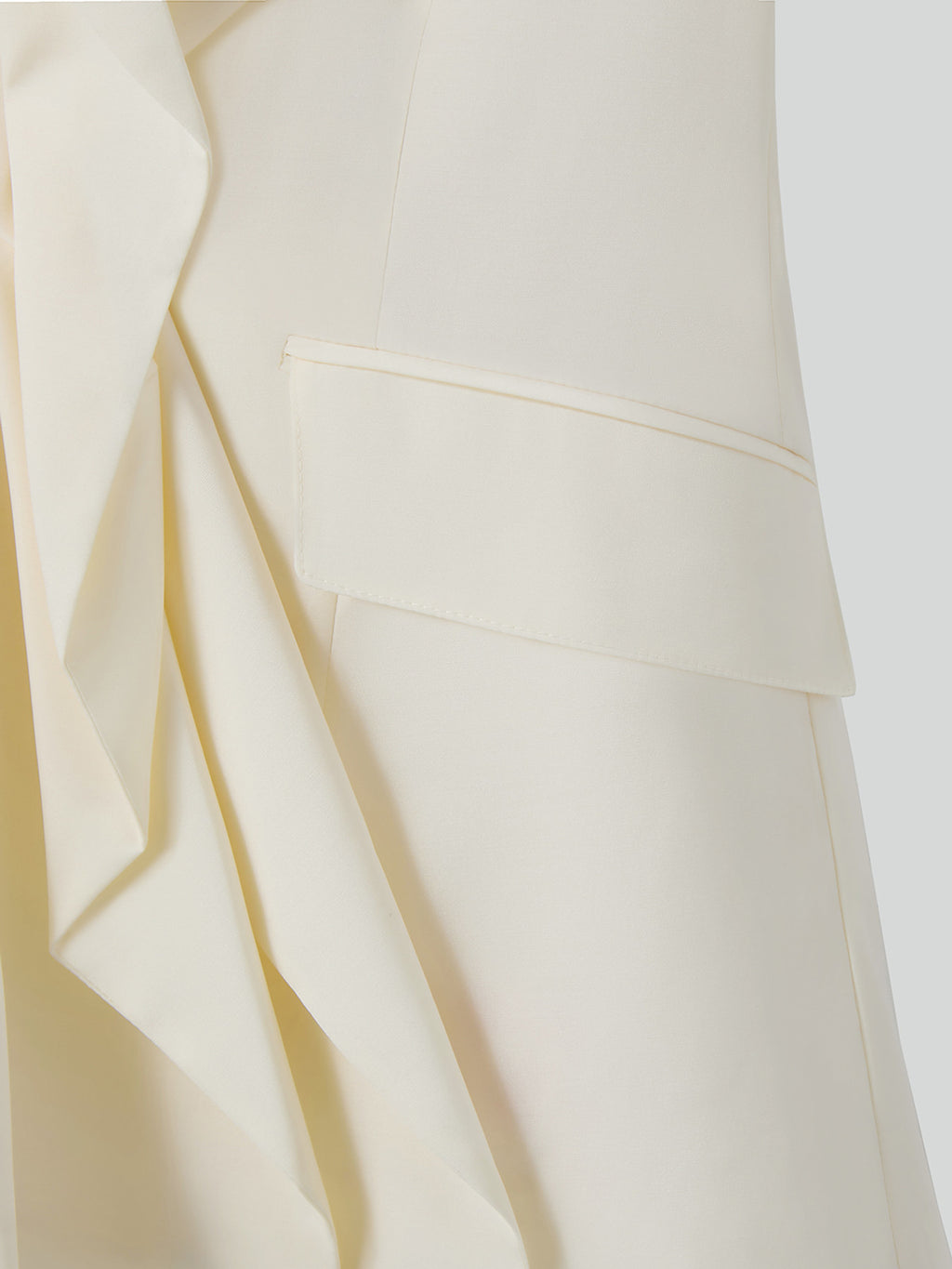 Recto - Drape Detail Suit Jacket (Ivory) product image 8 | TRAB K-Fashion Australia
