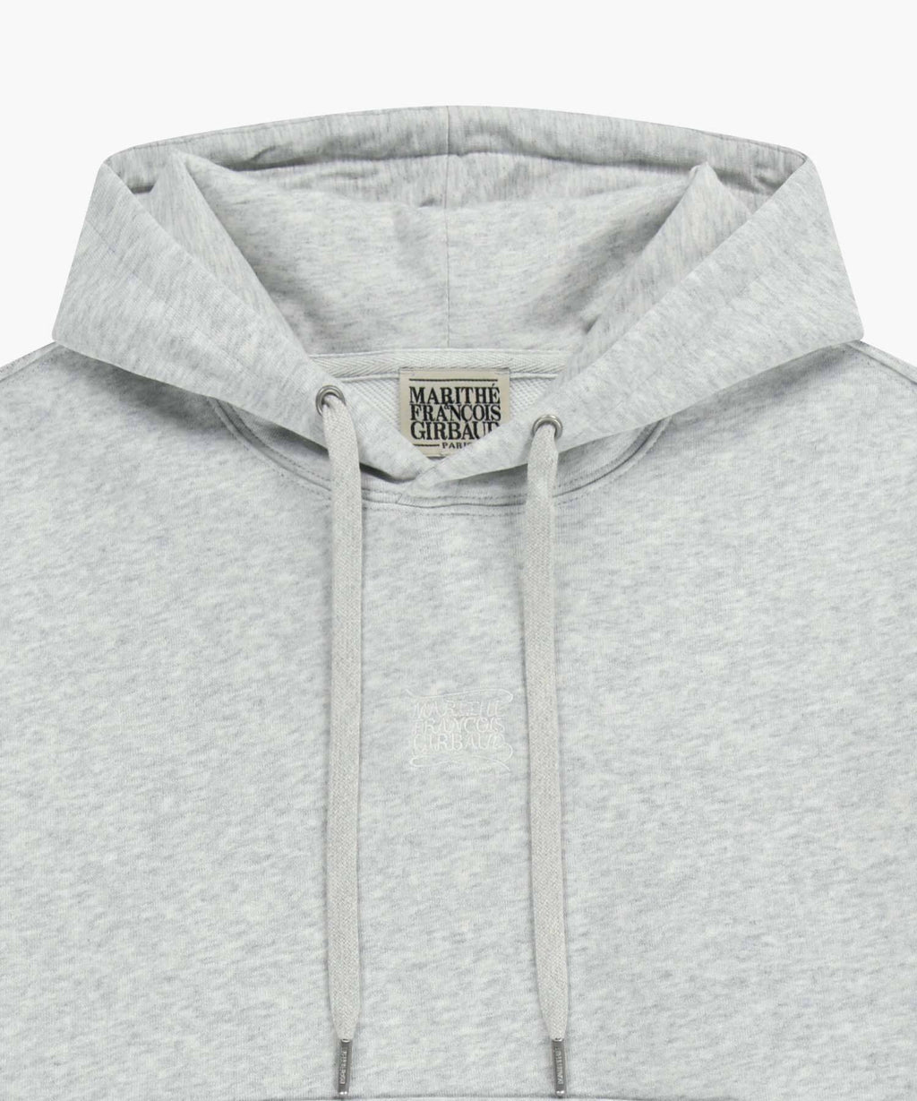 Marithe & Francois Girbaud - Drawing Classic Logo Crop Hoodie (Light Heather Gray) product image 3 | TRAB K-Fashion Australia