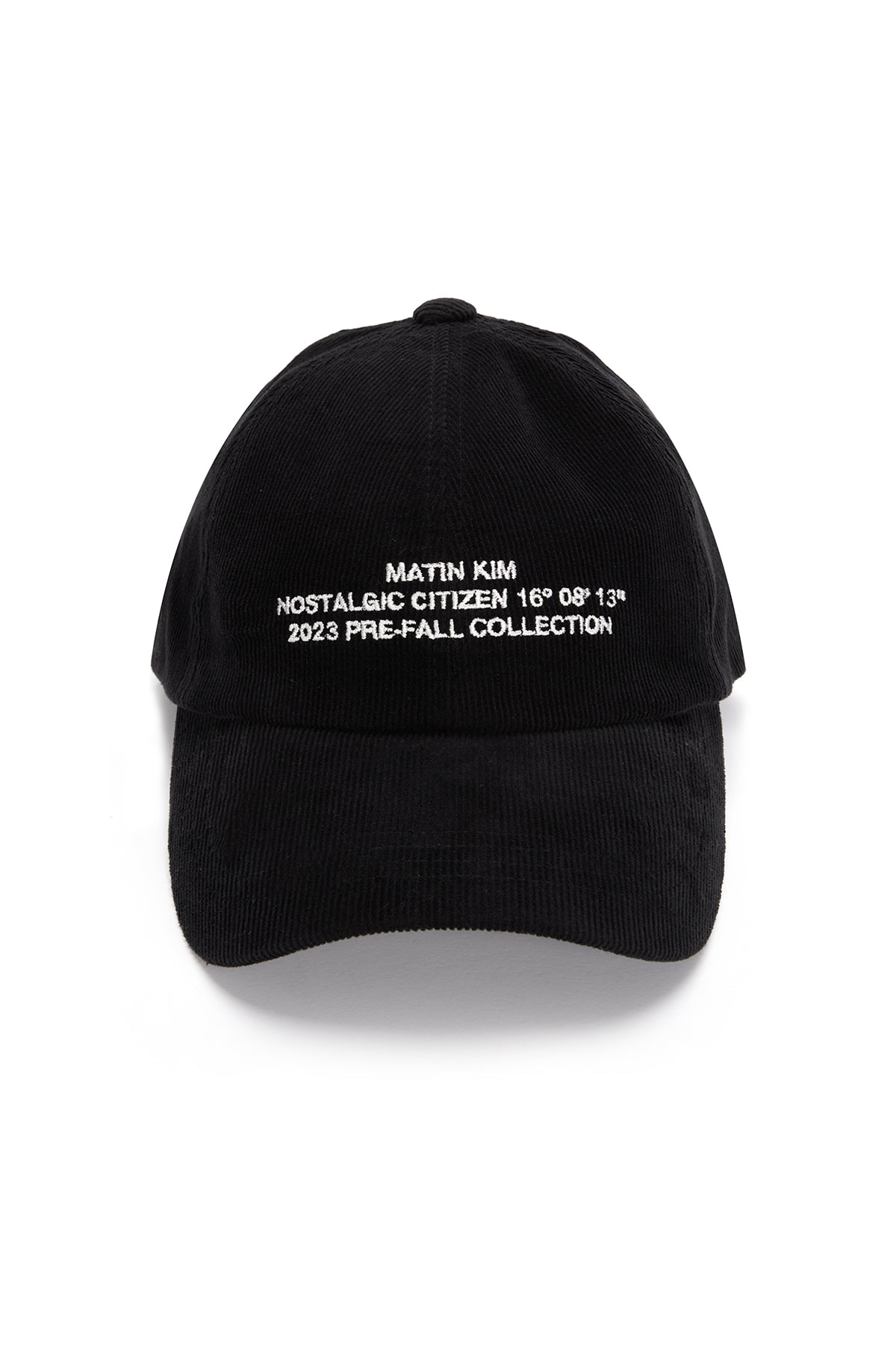Matin Kim - Corduroy Lettering Ball Cap (Beige) product image 6 | TRAB K-Fashion Australia