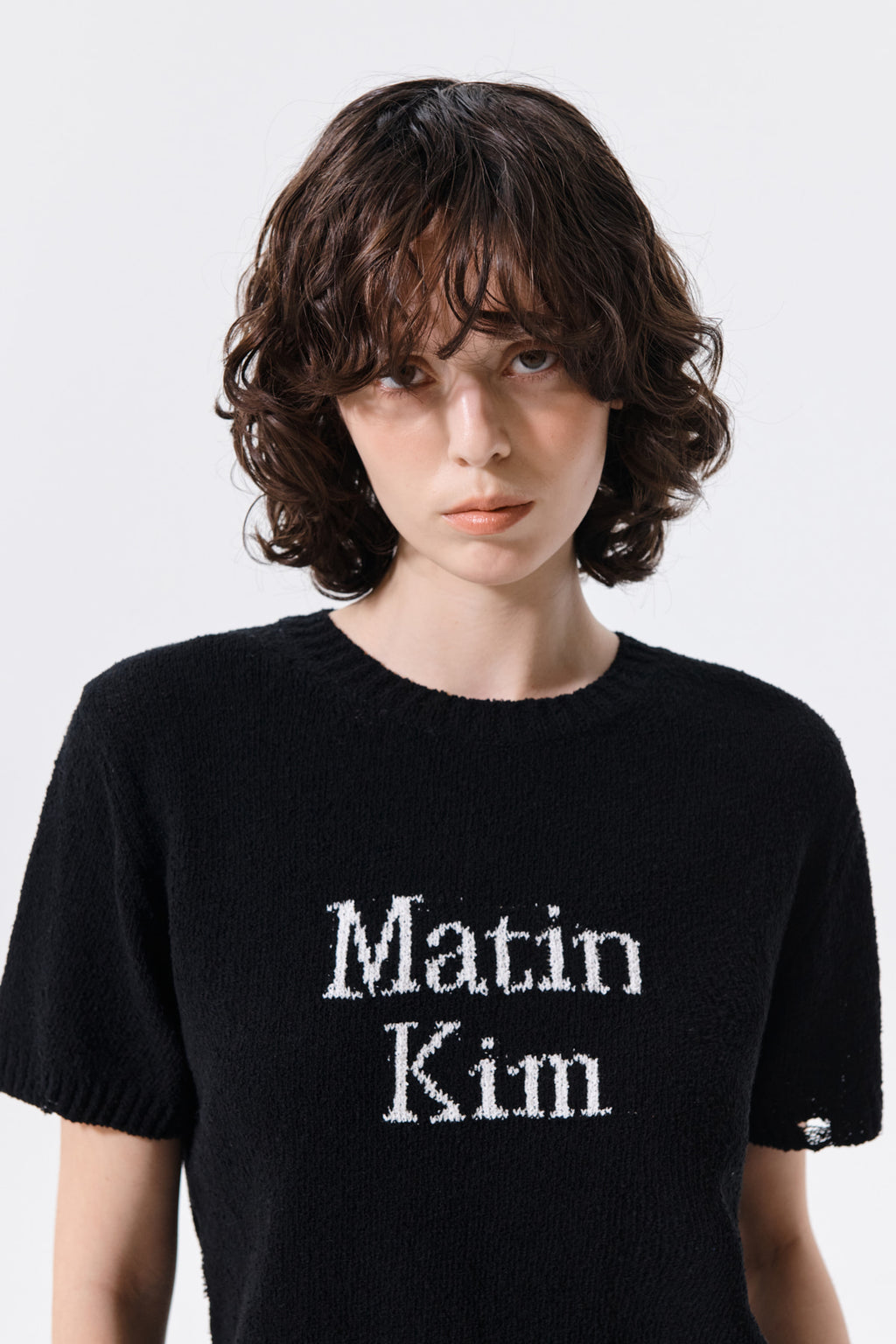 Matin Kim - Half Sleeve Logo Pullover (Black) product image 11 | TRAB K-Fashion Australia