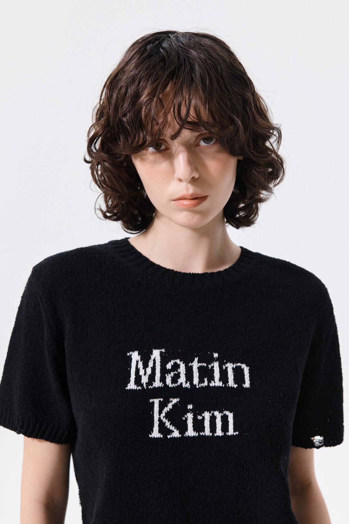 Matin Kim - Half Sleeve Logo Pullover (Black) product image 11 | TRAB K-Fashion Australia