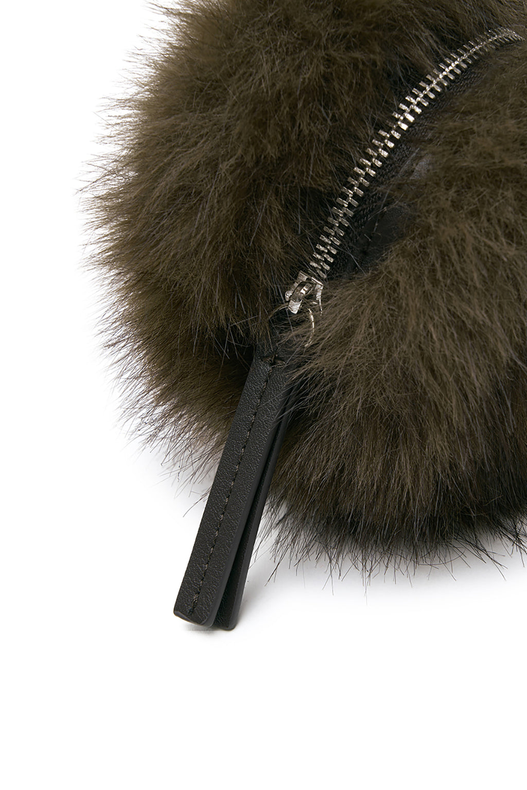 Matin Kim - Hairy Fur Mini Cube Pouch (Brown) product image 4 | TRAB K-Fashion Australia