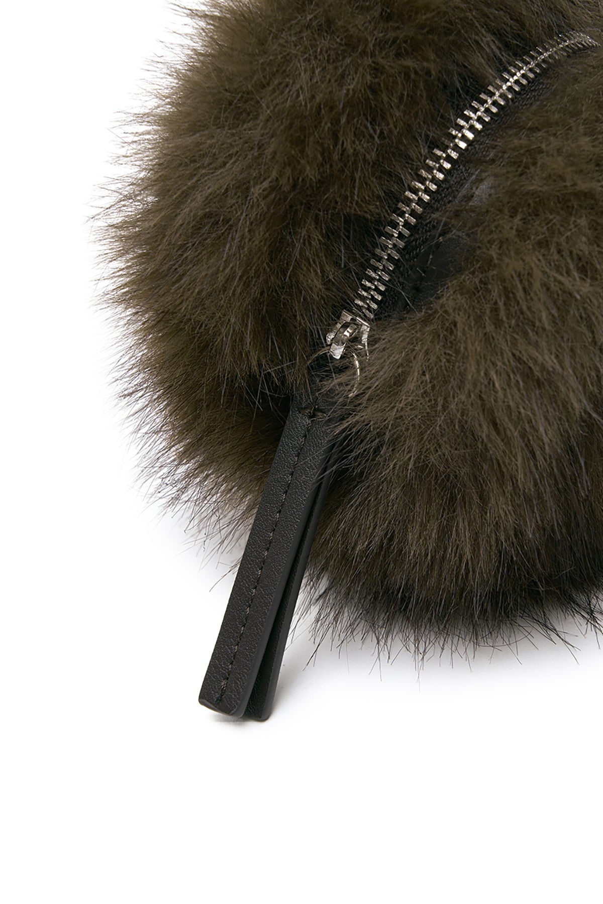 Matin Kim - Hairy Fur Mini Cube Pouch (Brown) product image 4 | TRAB K-Fashion Australia