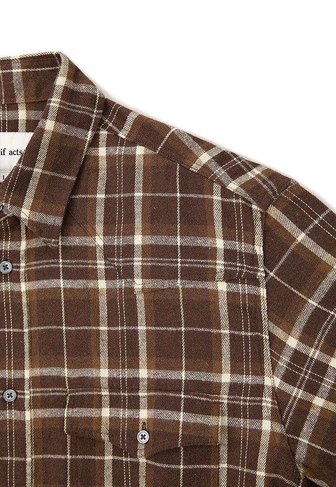 Art if acts - Washed Check Western Shirt (Brown) product image 10 | TRAB K-Fashion Australia