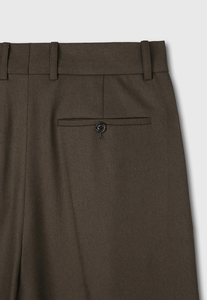 Tonywack - Wool And Cashmere Wide-Leg Trousers (Taupe Brown) product image 10 | TRAB K-Fashion Australia