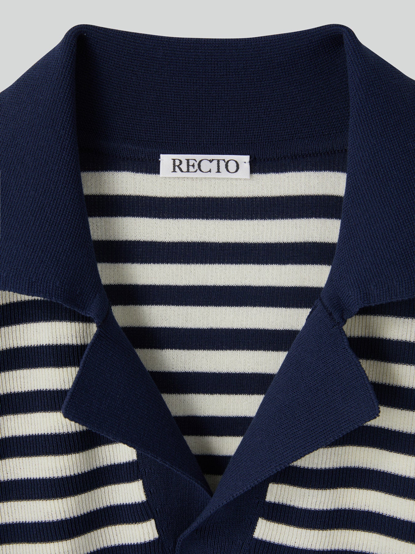 Recto - Marina Summer Polo Knit Top (Navy) product image 6 | TRAB K-Fashion Australia