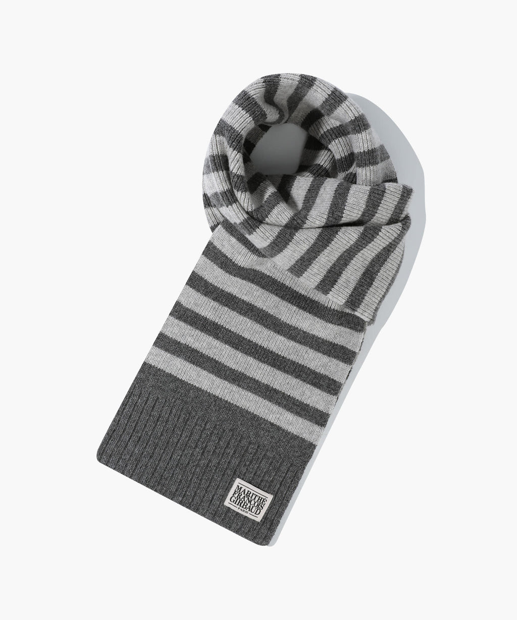 Marithe & Francois Girbaud - Classic Logo Muffler (Melange Gray) product image 1 | TRAB K-Fashion Australia