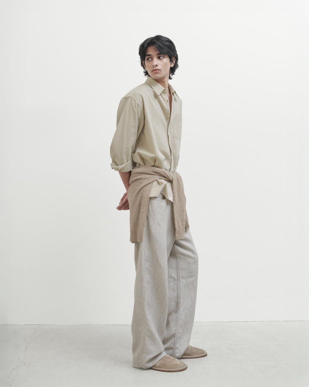 Brownyard - Chambray Shirt (Ivory) product image 2 | TRAB K-Fashion Australia
