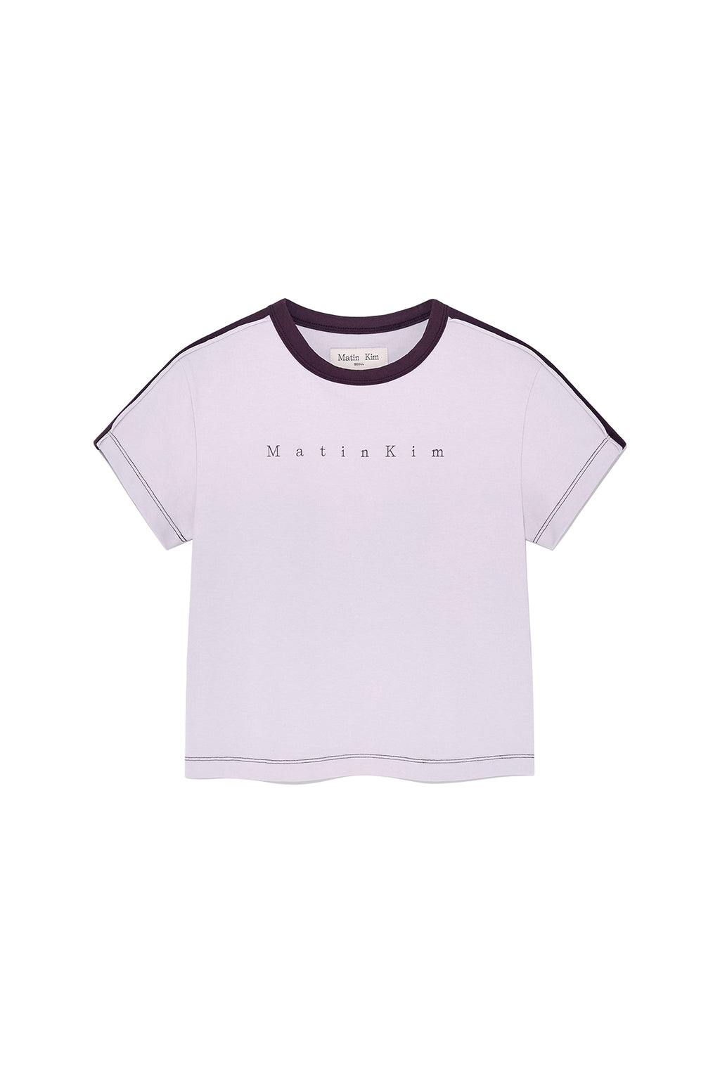 Matin Kim - Color Line Point Logo Crop Top (Lilac) product image 1 | TRAB K-Fashion Australia