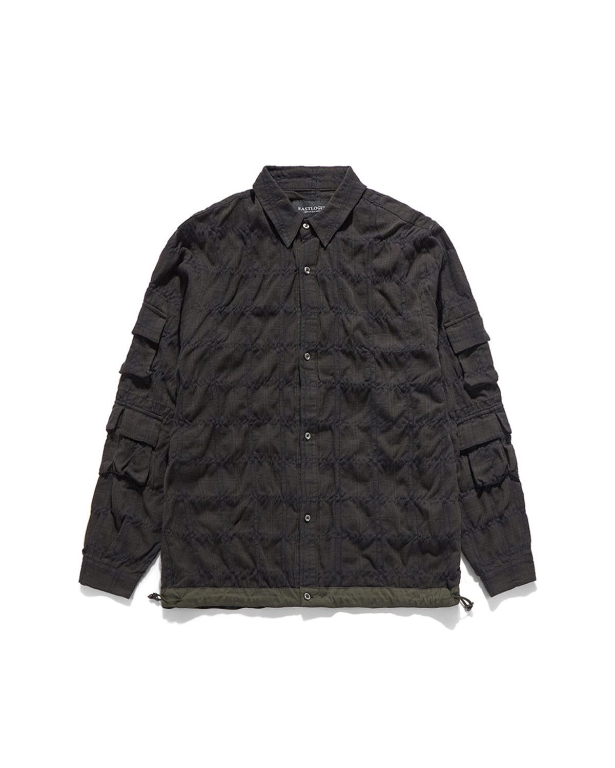 Eastlogue - Magazine Pouch Shirts (Charcoal Olive Check) product image 5 | TRAB K-Fashion Australia