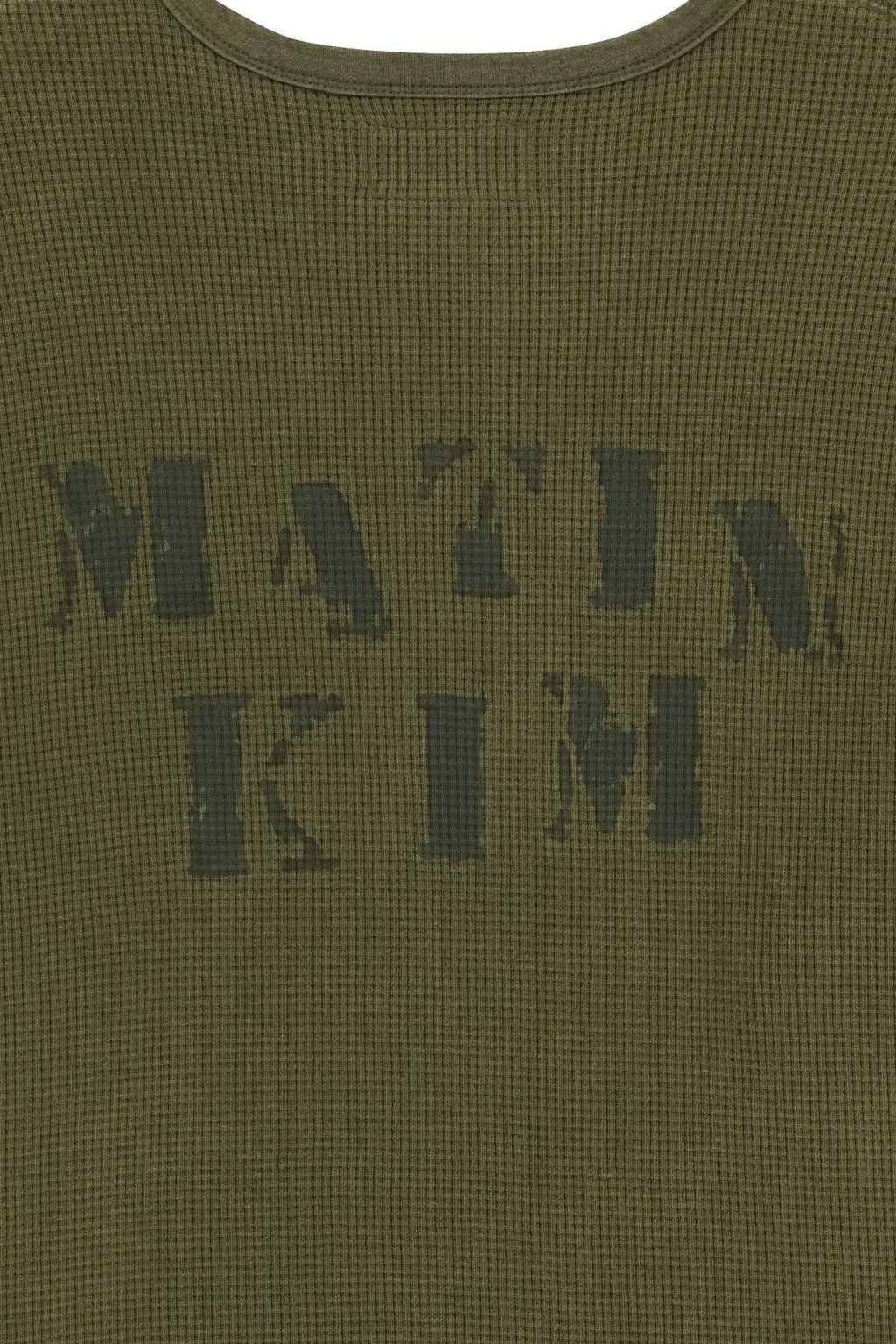 Matin Kim - Matin Washed Waffle Henley Neck Top (Khaki) product image 5 | TRAB K-Fashion Australia