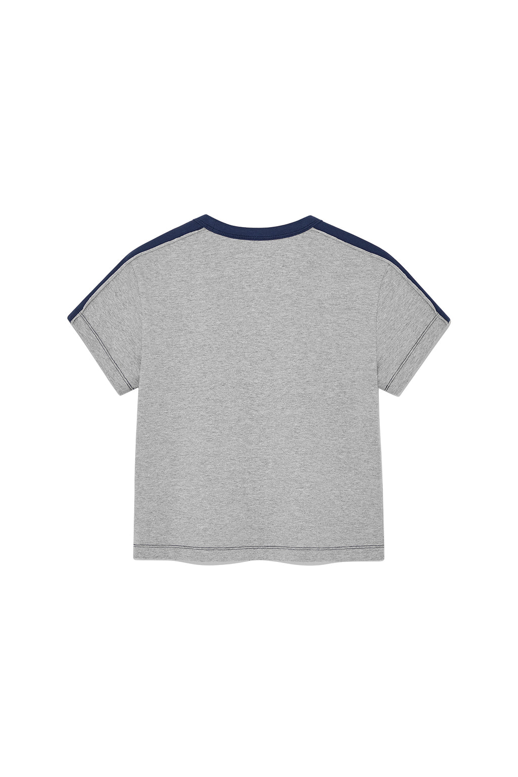 Matin Kim - Color Line Point Logo Crop Top (Grey) product image 2 | TRAB K-Fashion Australia
