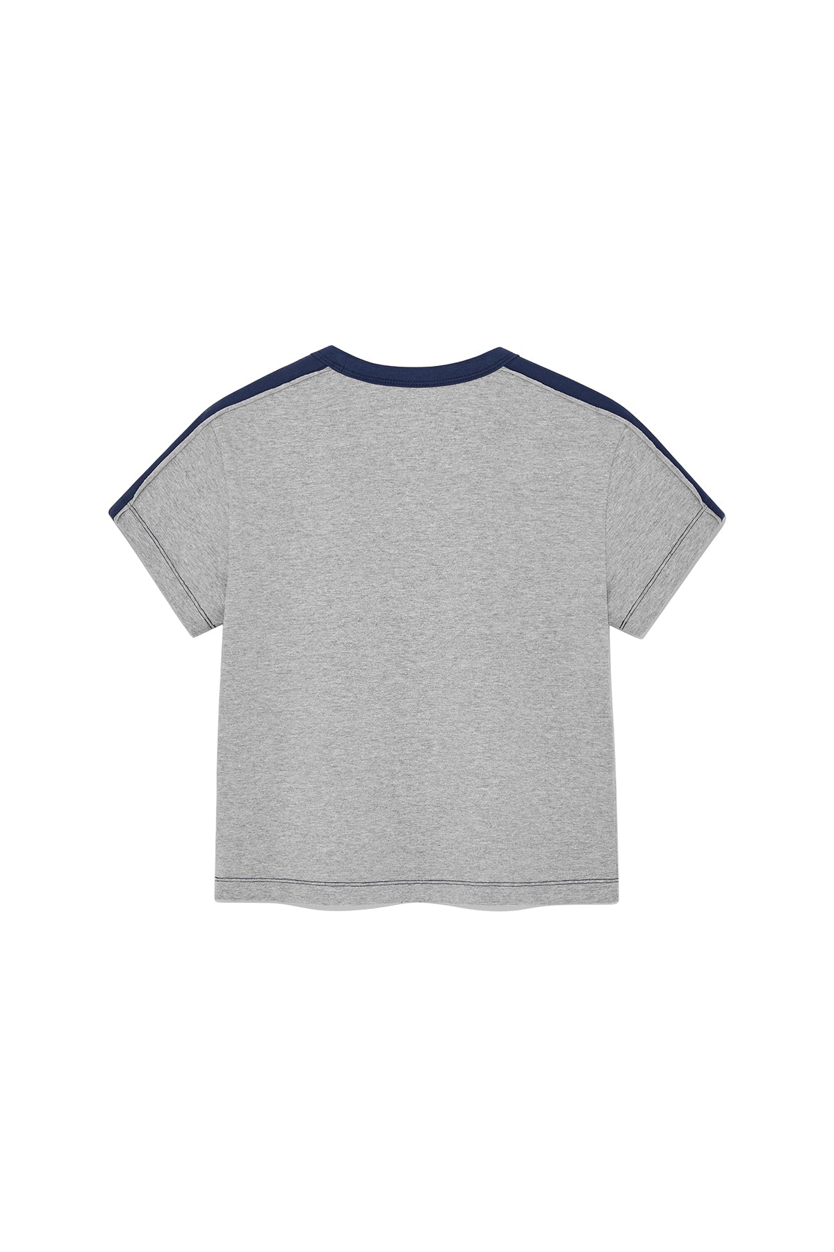 Matin Kim - Color Line Point Logo Crop Top (Grey) product image 2 | TRAB K-Fashion Australia