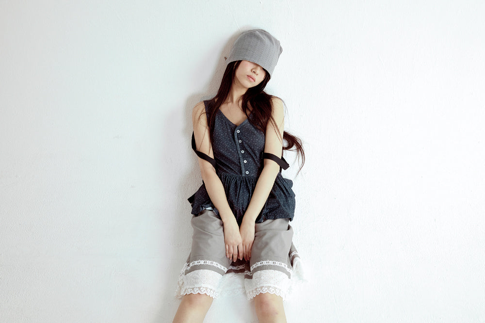 Coyseio - Dudu Ruffle Sleeveless (Charcoal) product image 5 | TRAB K-Fashion Australia
