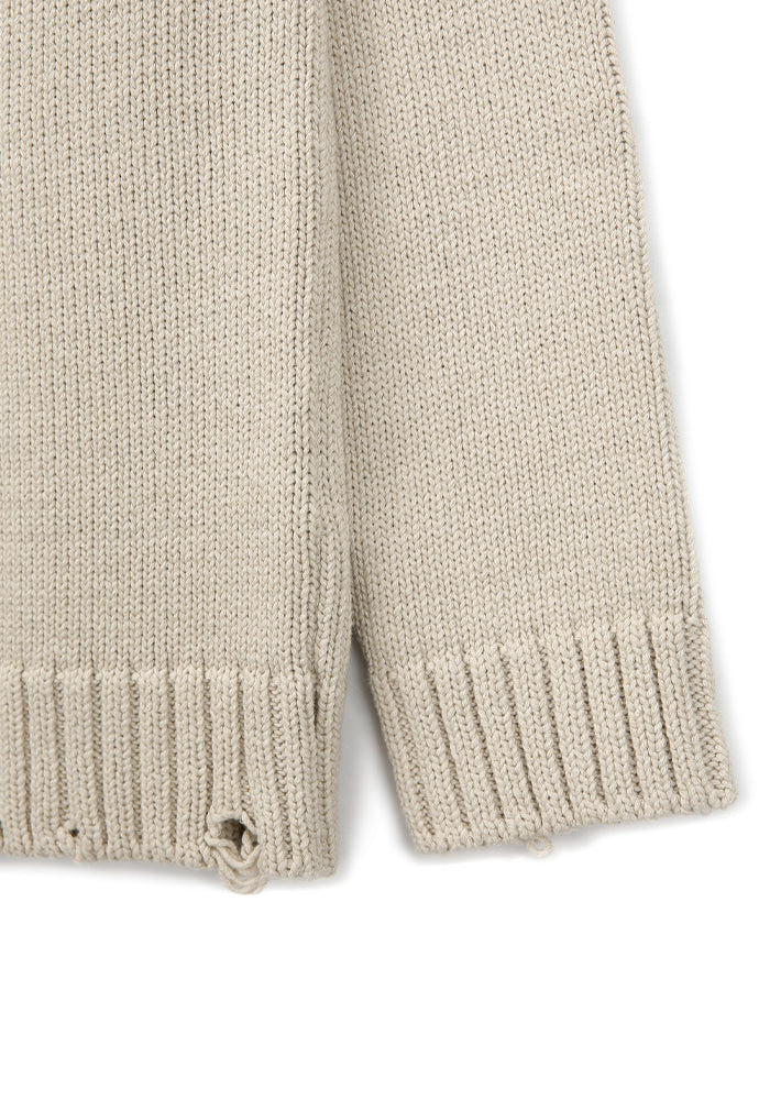 Tonywack - Raglan Rollneck Distressed Sweater (Clay Beige) product image 9 | TRAB K-Fashion Australia