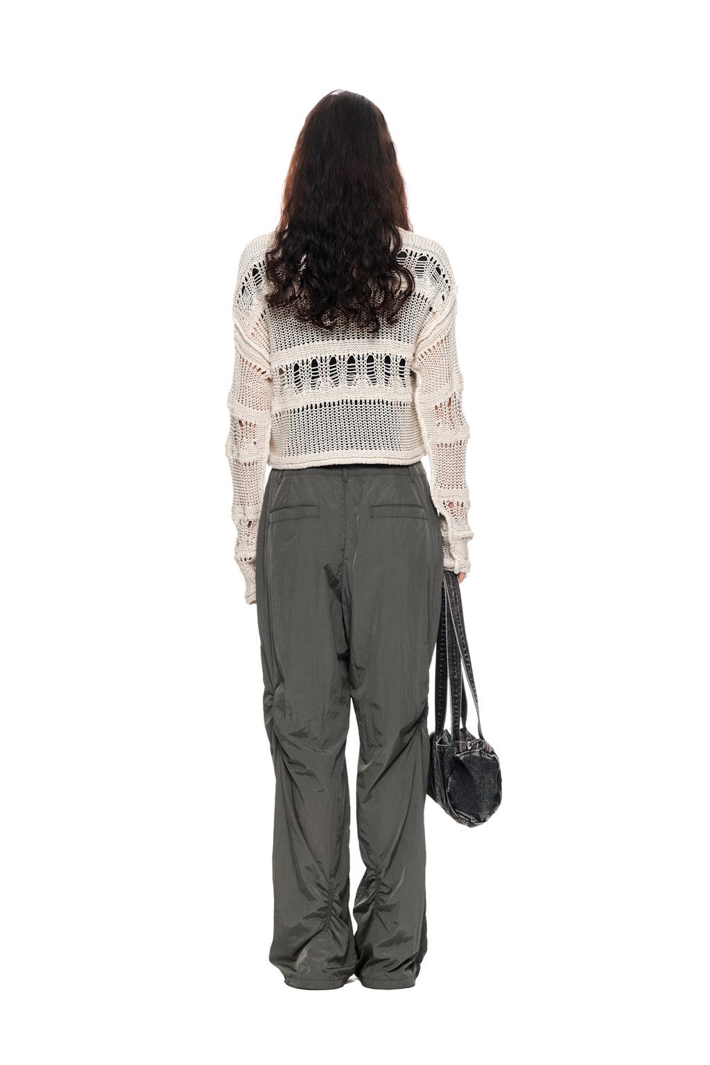 Matin Kim - Shirring Point Nylon Pants (Khaki) product image 7 | TRAB K-Fashion Australia