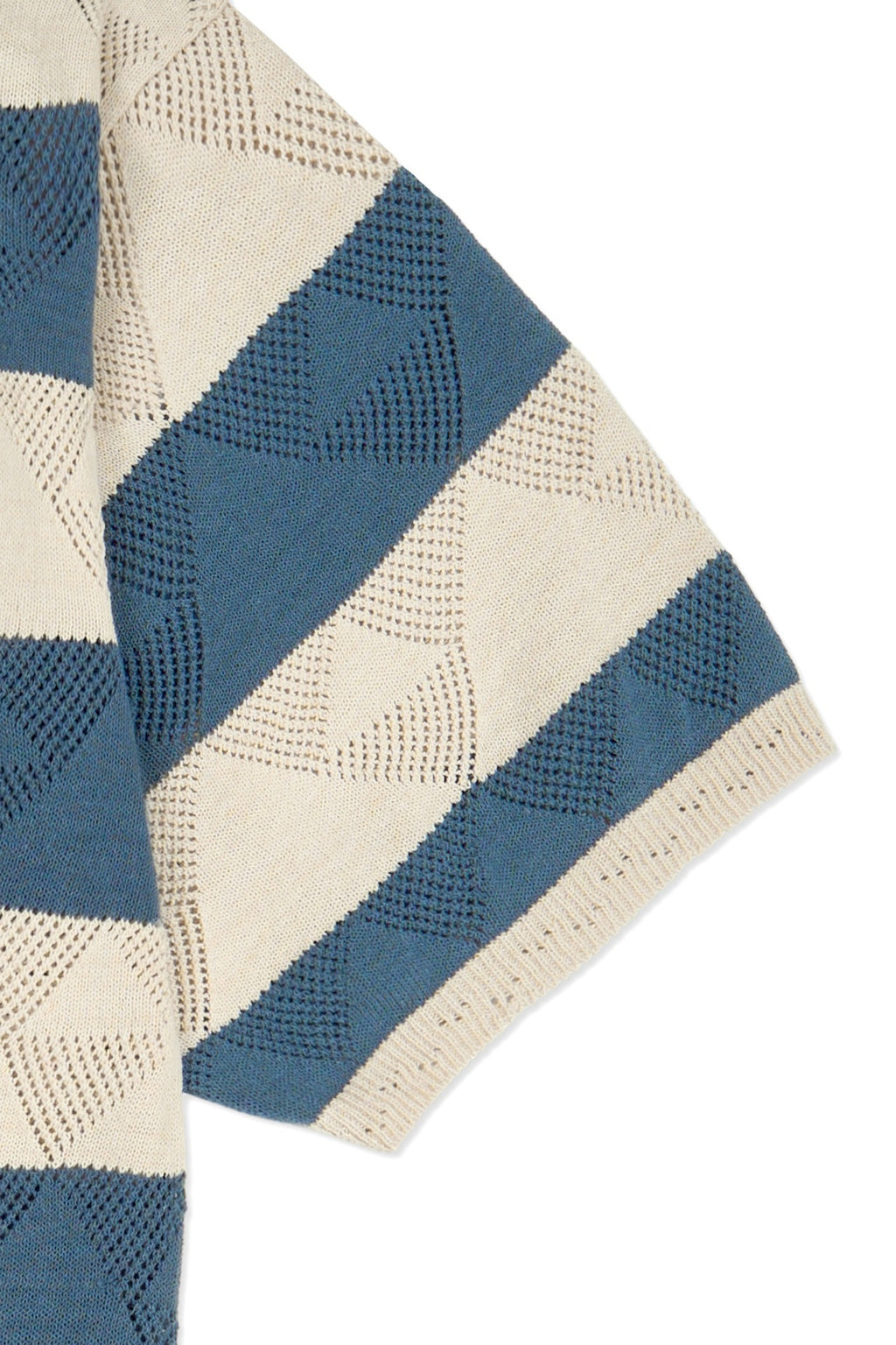 Ioedle - Split Stripe Short Sleeve Knit (Blue) product image 6 | TRAB K-Fashion Australia