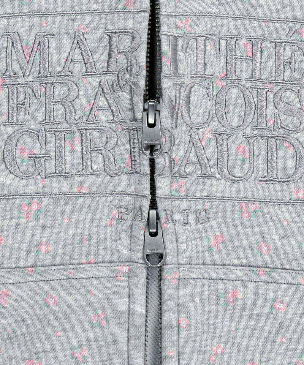 Marithe & Francois Girbaud - Classic Logo Crop Hoodie Zipup (Heather Gray) product image 5 | TRAB K-Fashion Australia