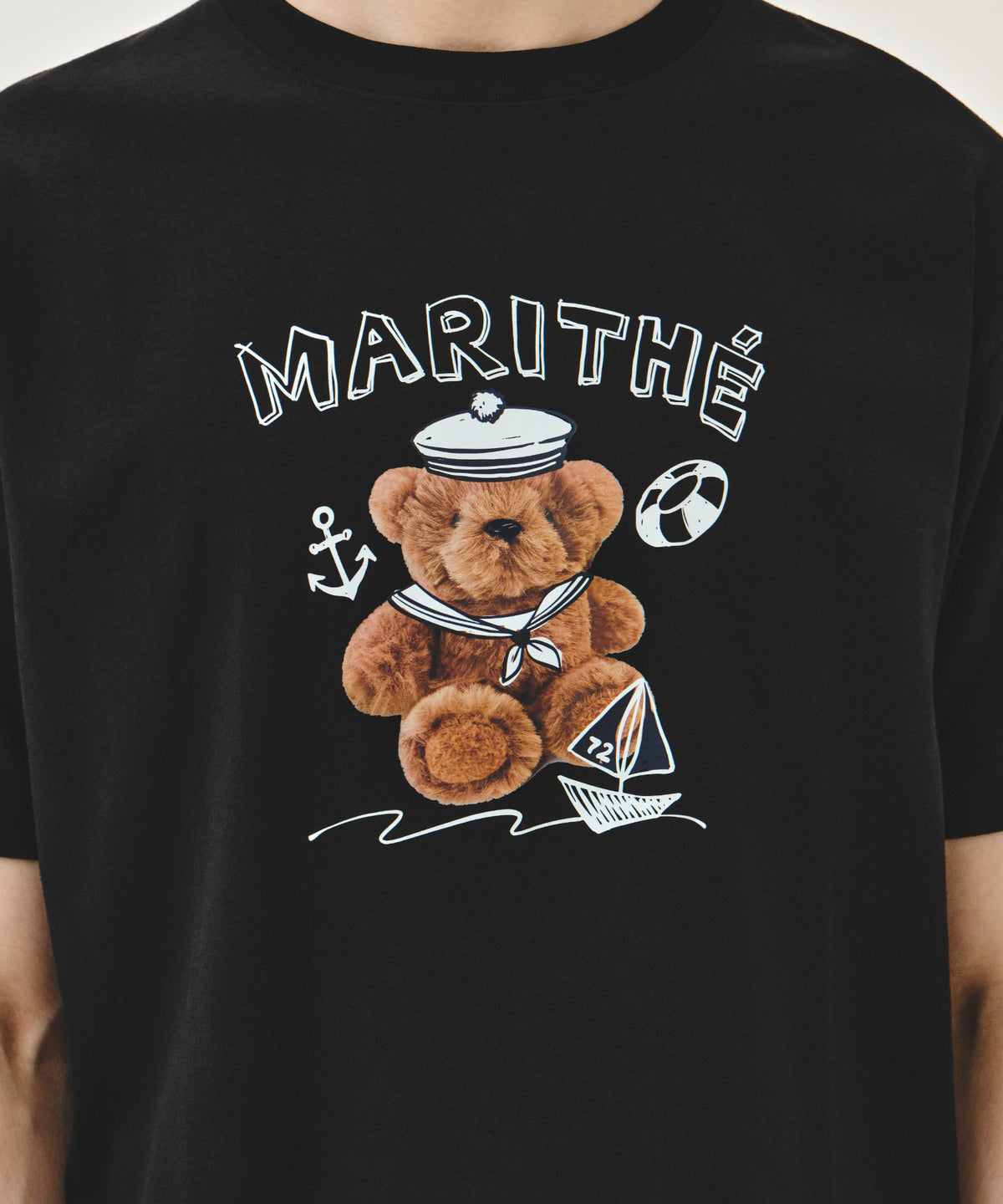 Marithe & Francois Girbaud - Marine Drawing Doodle Graphic Tee (Black) product image 4 | TRAB K-Fashion Australia