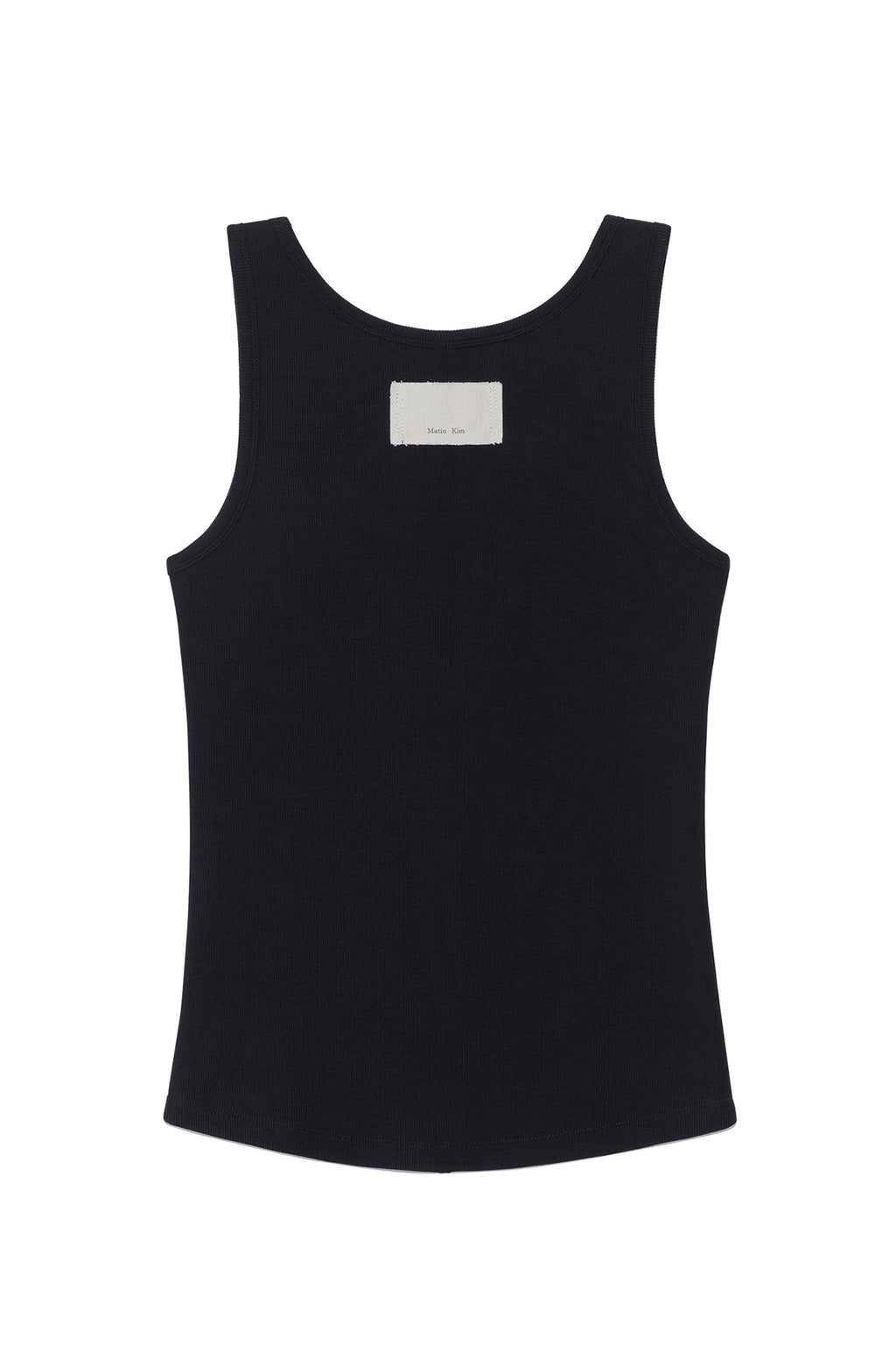 Matin Kim - Logo Applique Slim Tank Top (Black) product image 2 | TRAB K-Fashion Australia