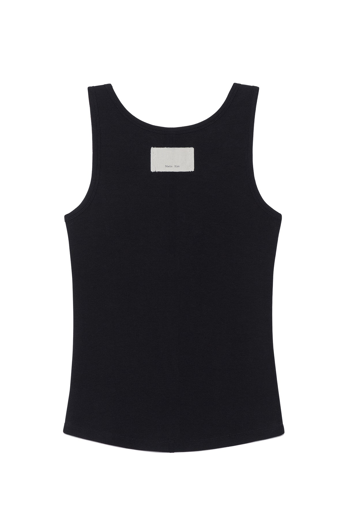 Matin Kim - Logo Applique Slim Tank Top (Black) product image 2 | TRAB K-Fashion Australia