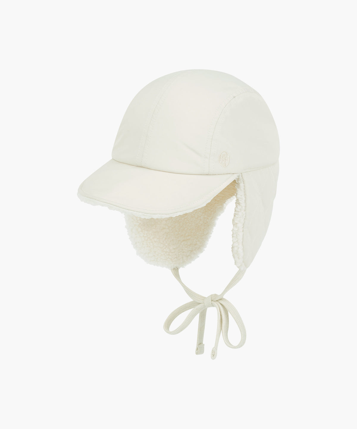 Marithe & Francois Girbaud - Quilted Earflap Cap (Ivory) product image 2 | TRAB K-Fashion Australia