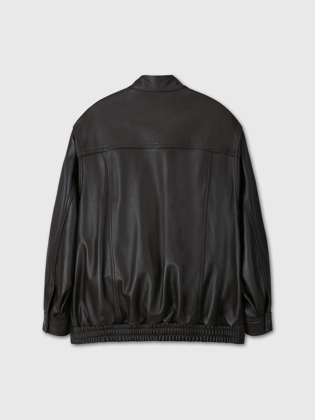 Tonywack - High-Neck Leather Zip Jacket (Dark Brown) product image 12 | TRAB K-Fashion Australia