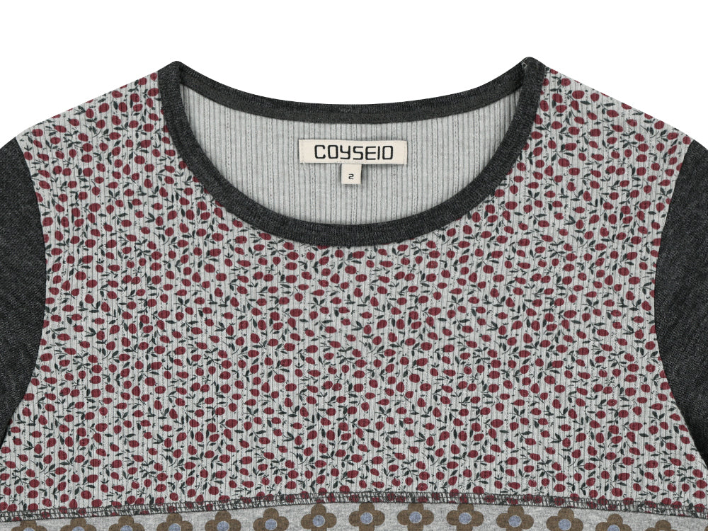 Coyseio - Flower Patchwork T-Shirt (Grey) product image 11 | TRAB K-Fashion Australia