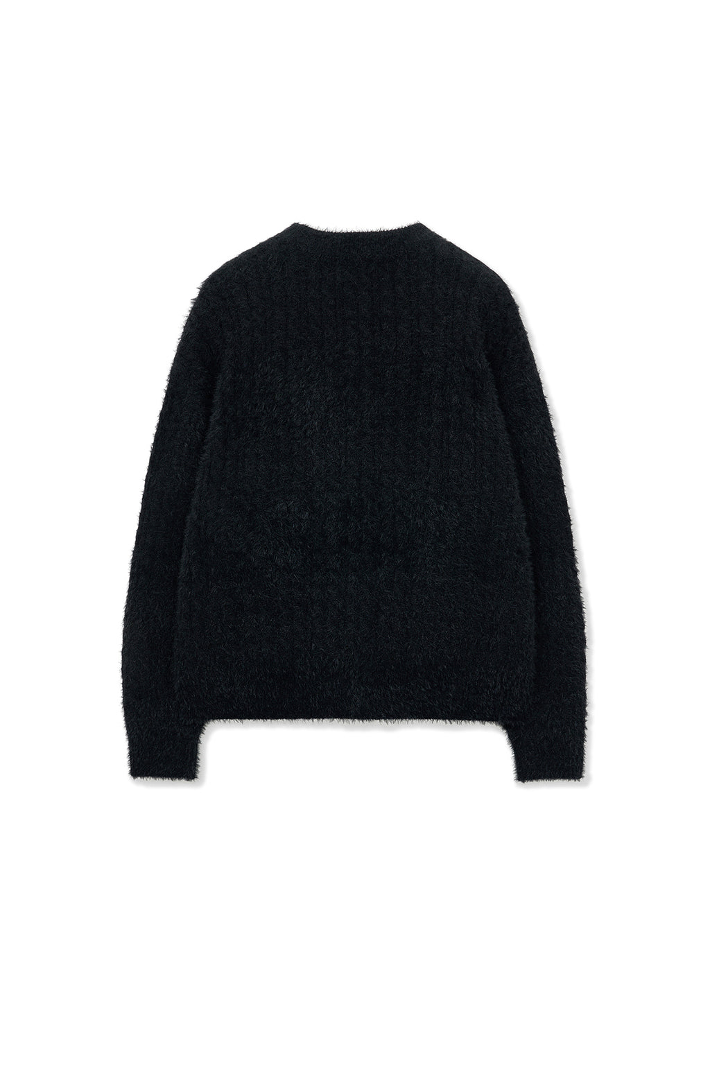 Matin Kim - Hairy Cable Knit Pullover (Black) product image 3 | TRAB K-Fashion Australia