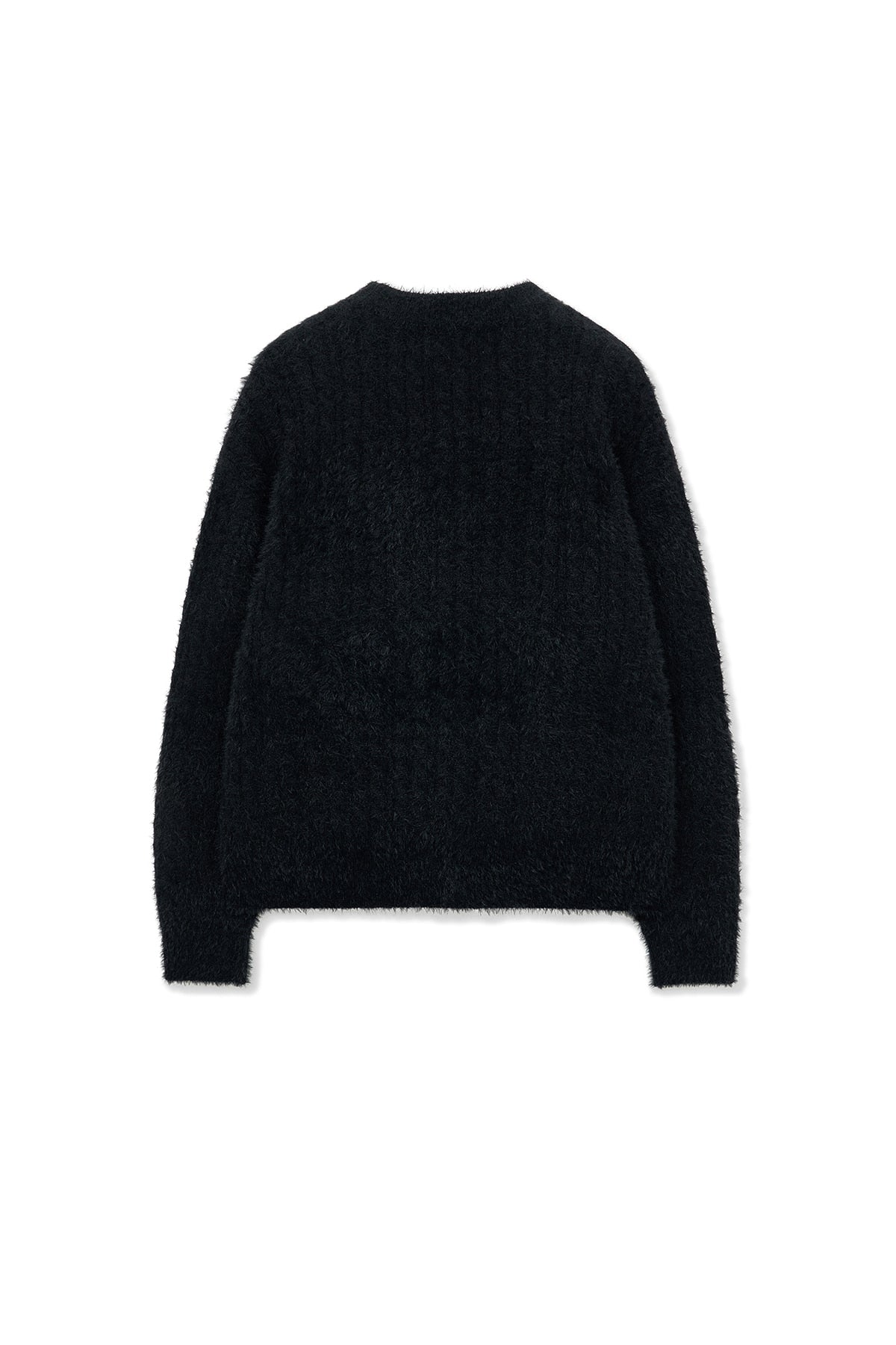 Matin Kim - Hairy Cable Knit Pullover (Black) product image 3 | TRAB K-Fashion Australia
