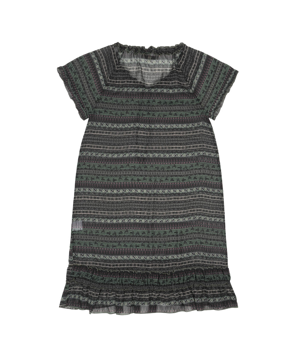 Coyseio - Chiffon Shirring One Piece (Dark Green) product image 13 | TRAB K-Fashion Australia