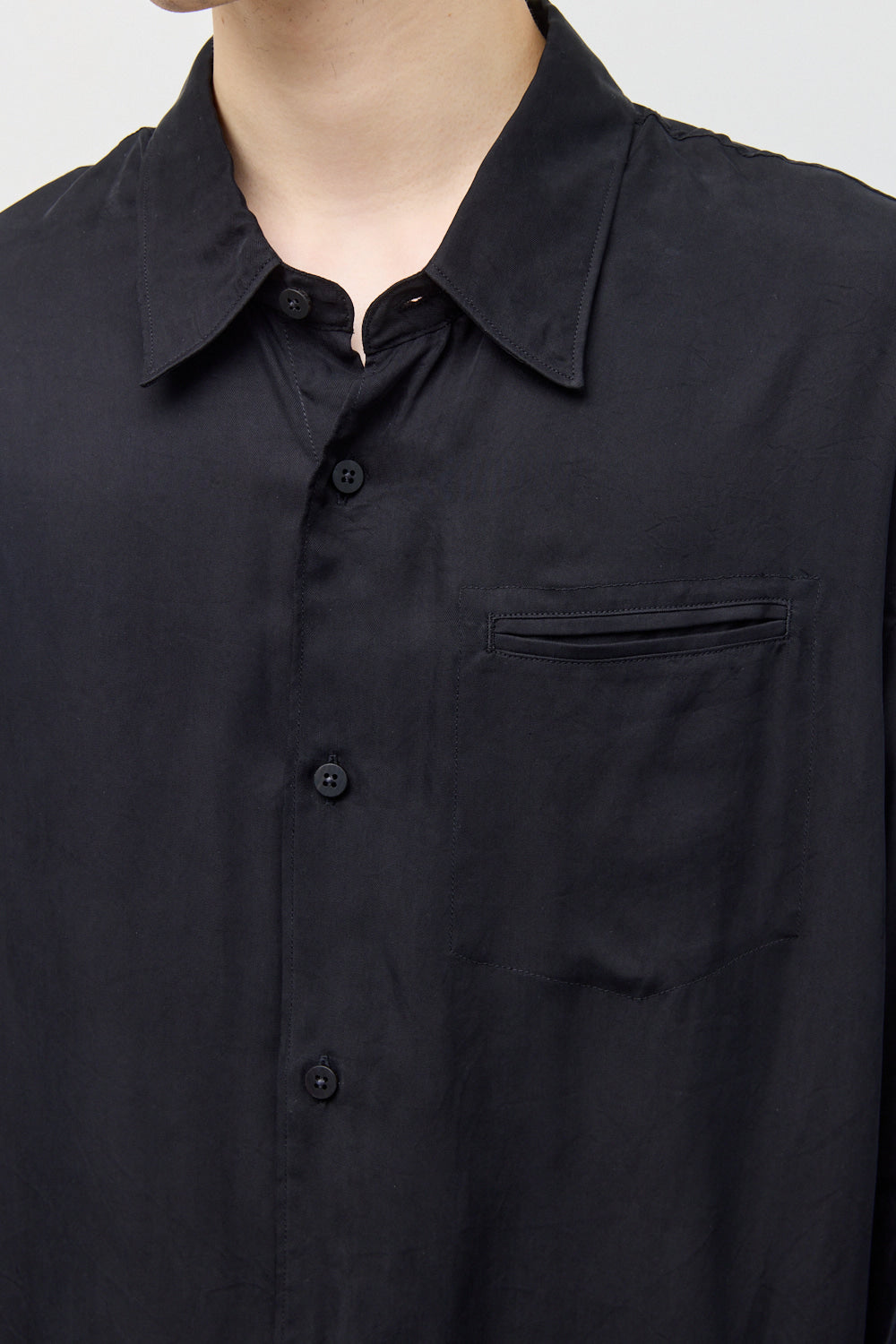 Hatchingroom - Drape Shirt (Black) product image 7 | TRAB K-Fashion Australia