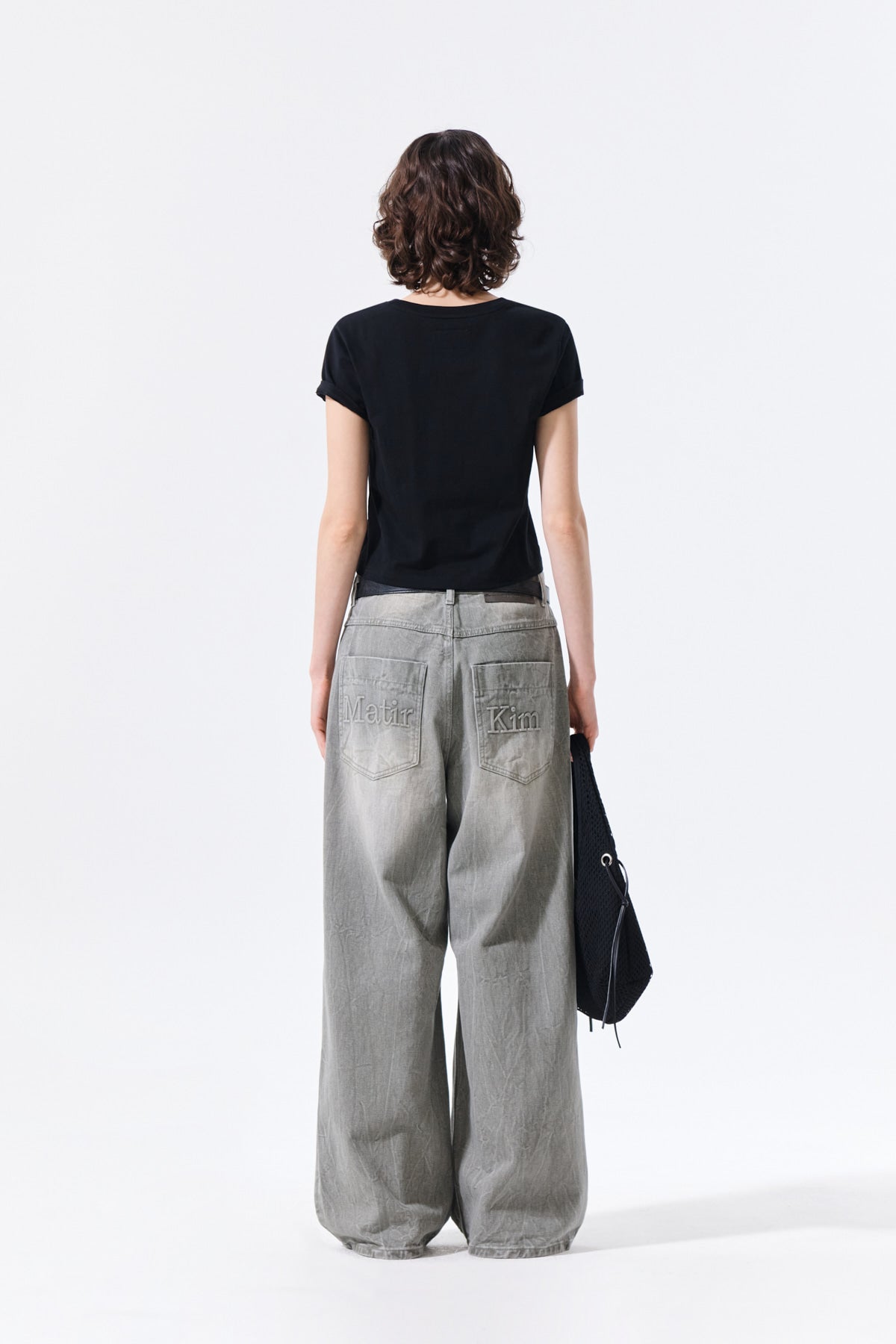 Matin Kim - Matin Kim Arch Logo Crop Top (Black) product image 7 | TRAB K-Fashion Australia
