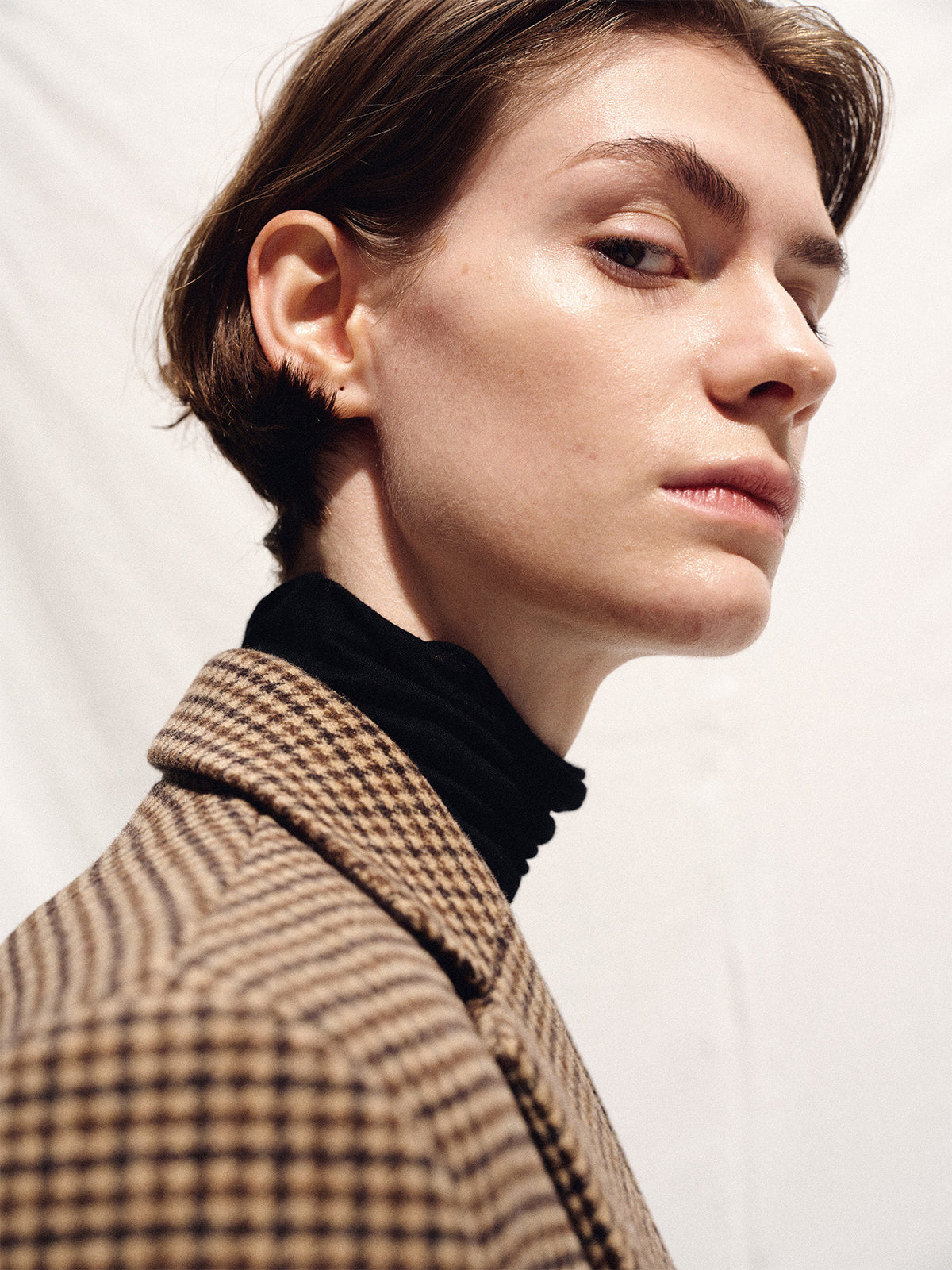 Tonywack - Wool Houndstooth Single Breasted Jacket (Brown Check) product image 6 | TRAB K-Fashion Australia