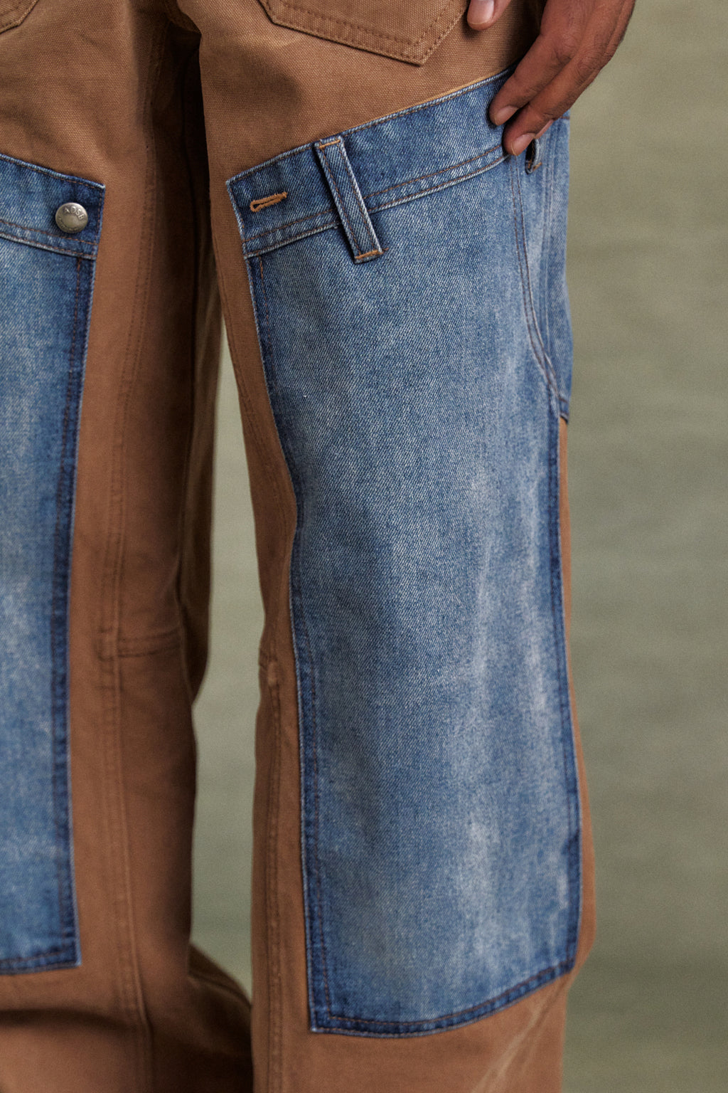 Andersson Bell - Unisex Re-Make Carpenter Jeans (Brown/Blue) product image 5 | TRAB K-Fashion Australia