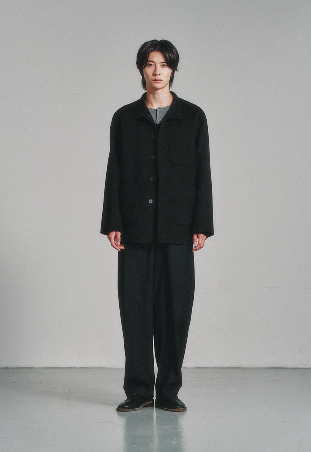 Art if acts - Handmade High Collar Coat (Black) product image 2 | TRAB K-Fashion Australia