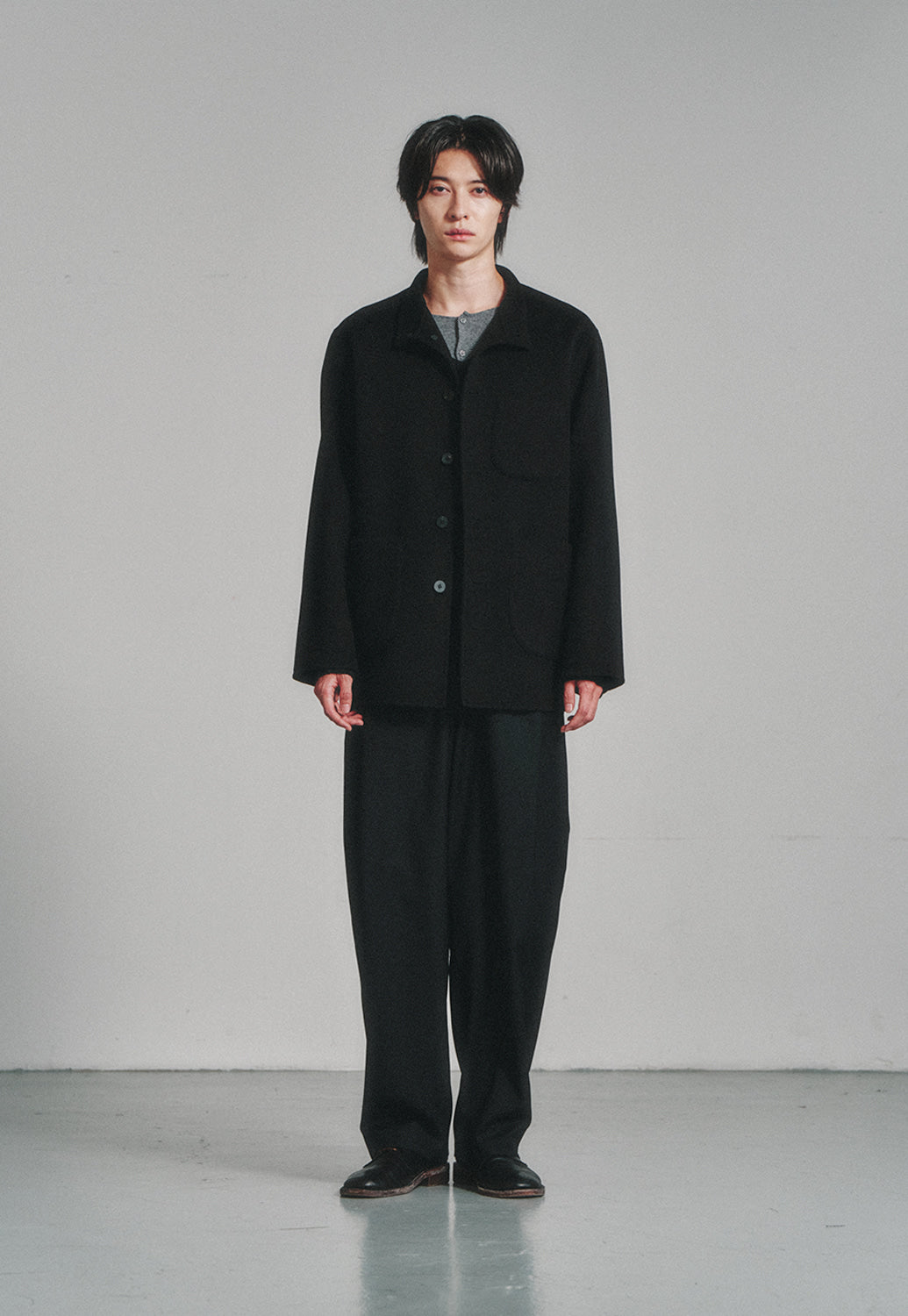 Art if acts - Handmade High Collar Coat (Black) product image 2 | TRAB K-Fashion Australia