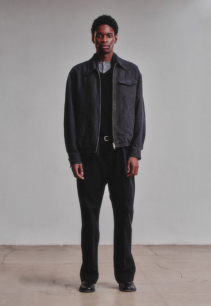 Art if acts - Linen Pocket Blouson (Black) product image 3 | TRAB K-Fashion Australia