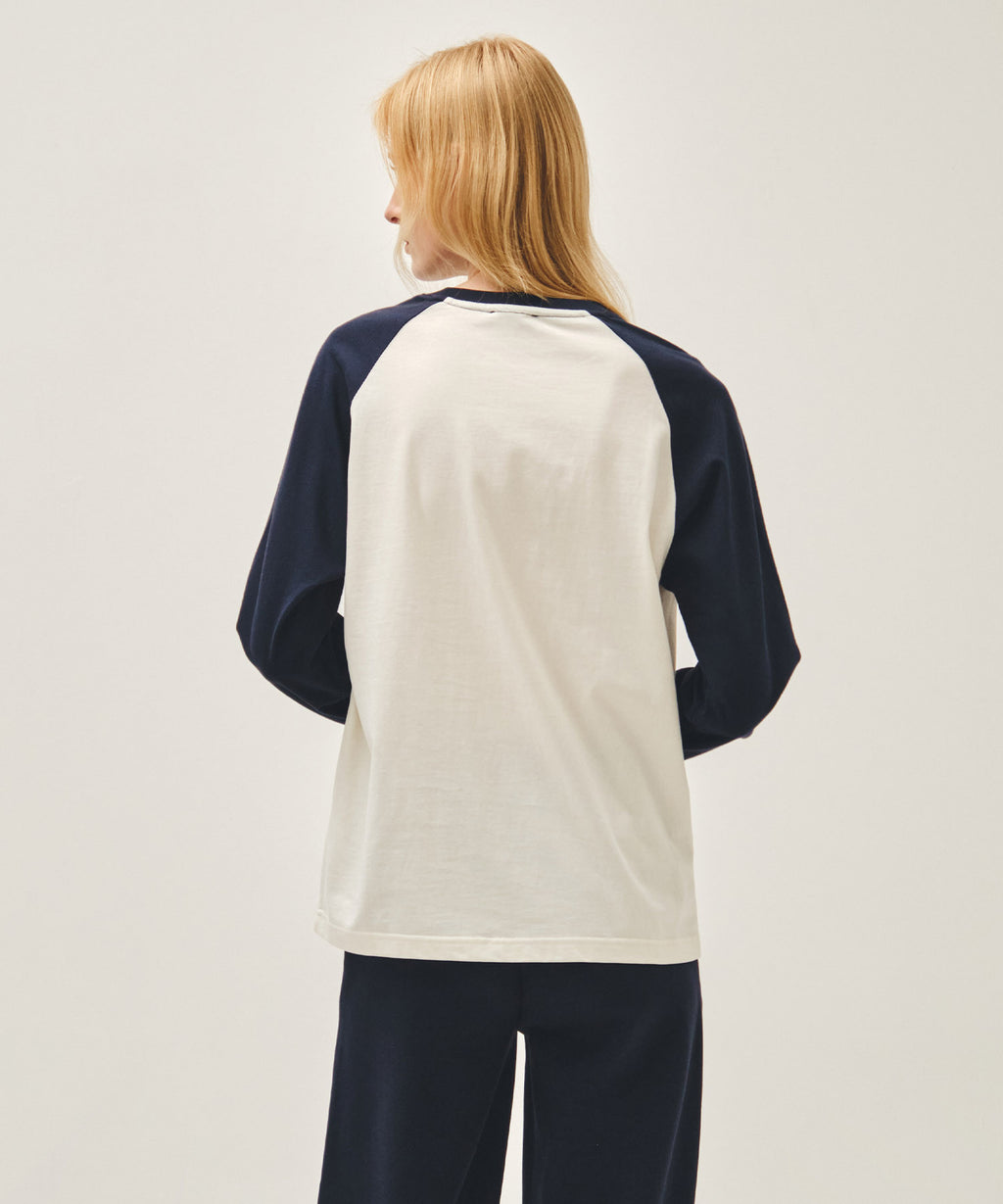 Marithe & Francois Girbaud - Sleeve Contrast Long Sleeve Tee (Navy) product image 3 | TRAB K-Fashion Australia